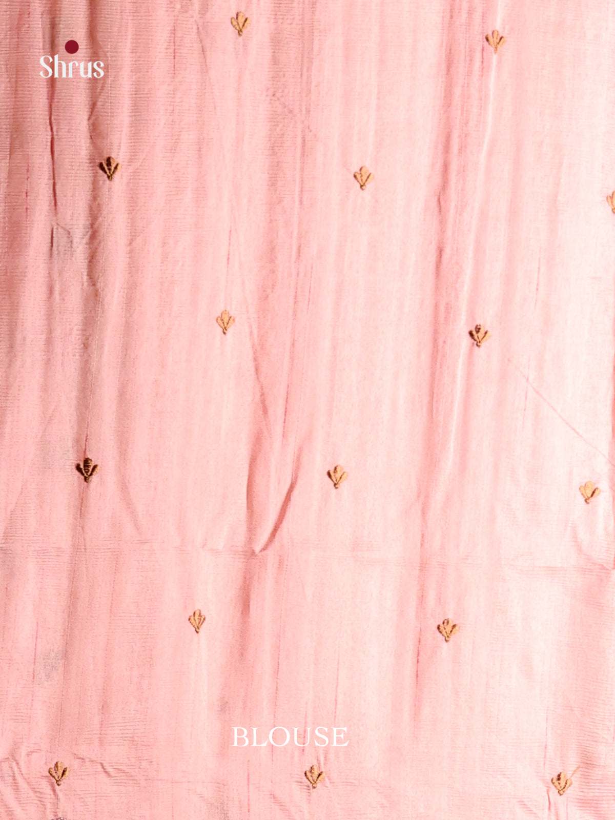 Pink - Semi Rawsilk Saree