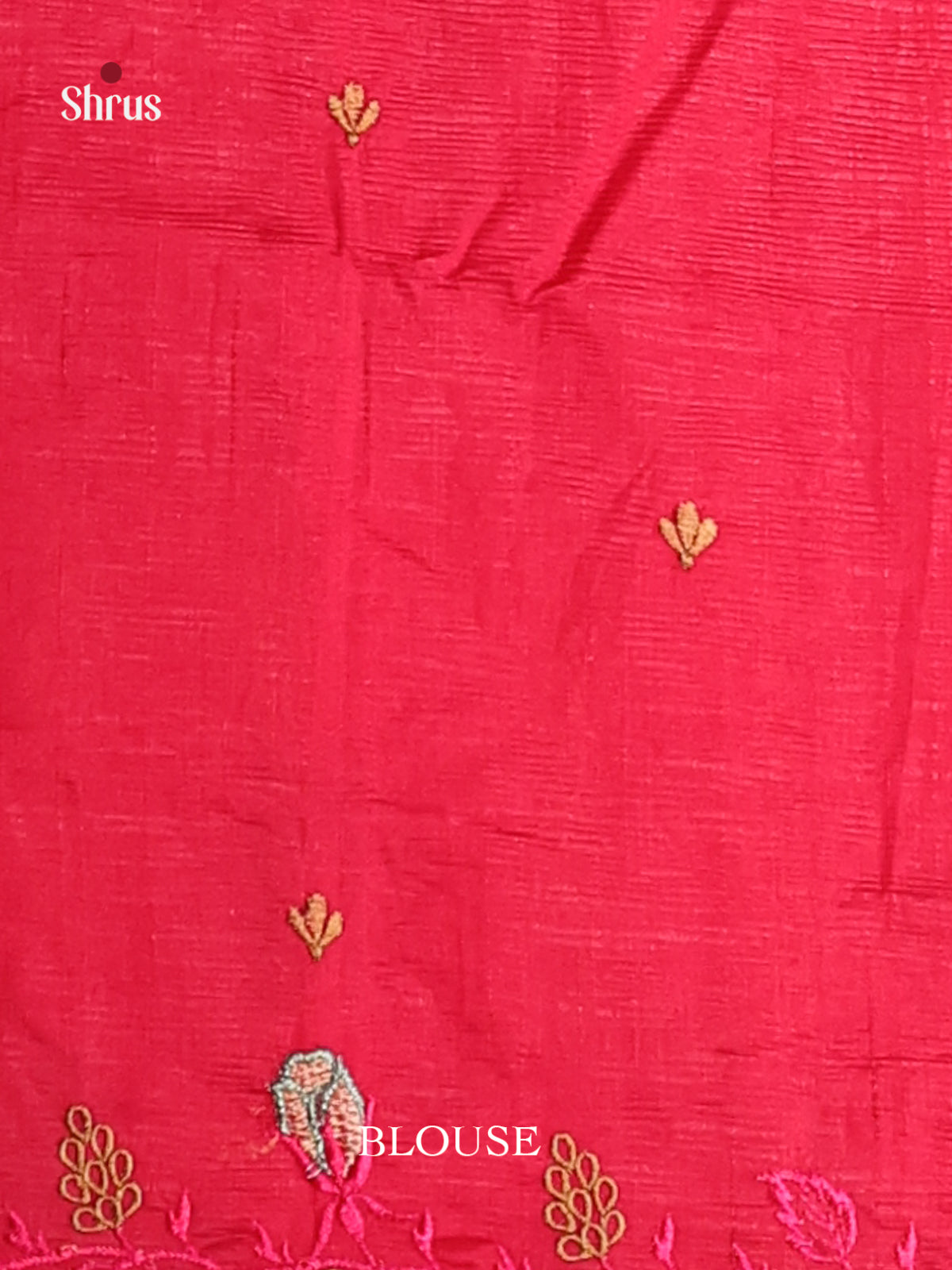 Pink - Semi Rawsilk Saree - Shop on Shrus.com