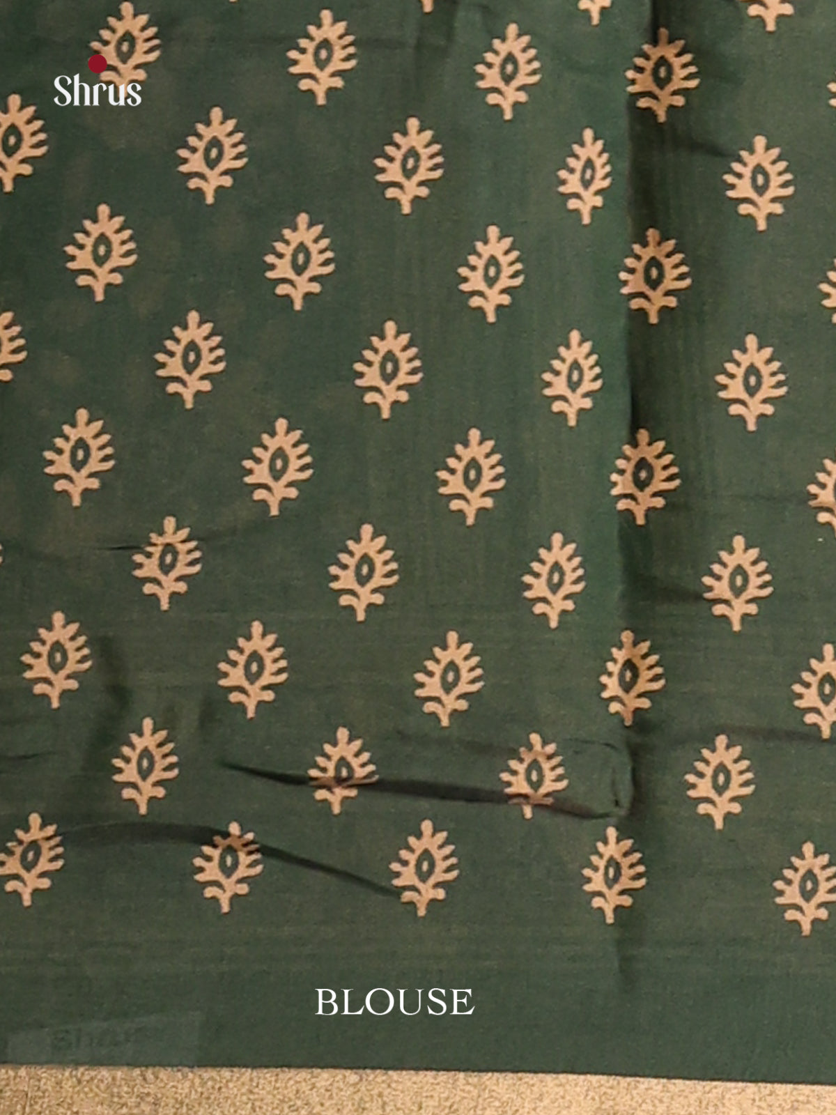 Mehandi Green & Green - Art Modal Saree - Shop on Shrus.com