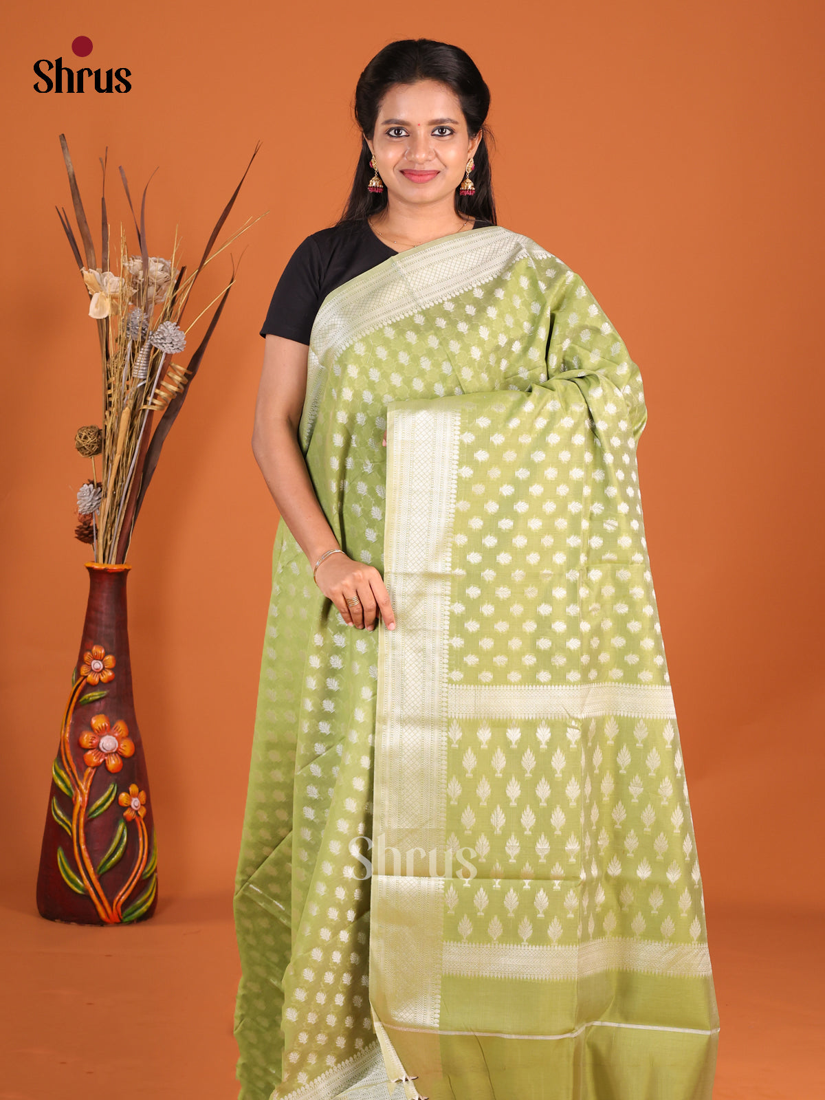 Pista Green - Art Maheshwari Saree