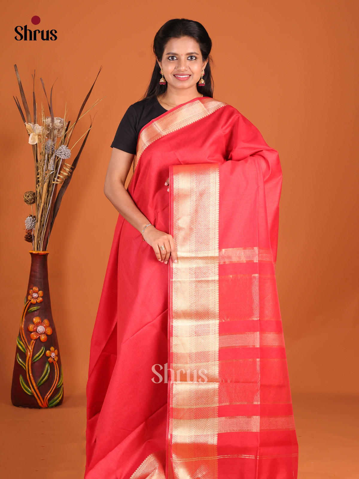 Red - Art Maheshwari Saree