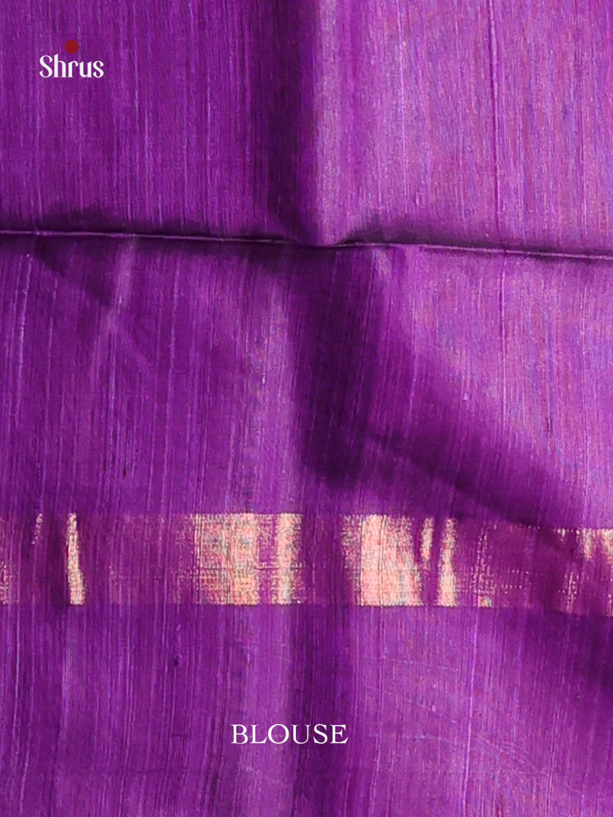 Grey & Purple- Raw Silk Saree - Shop on Shrus.com