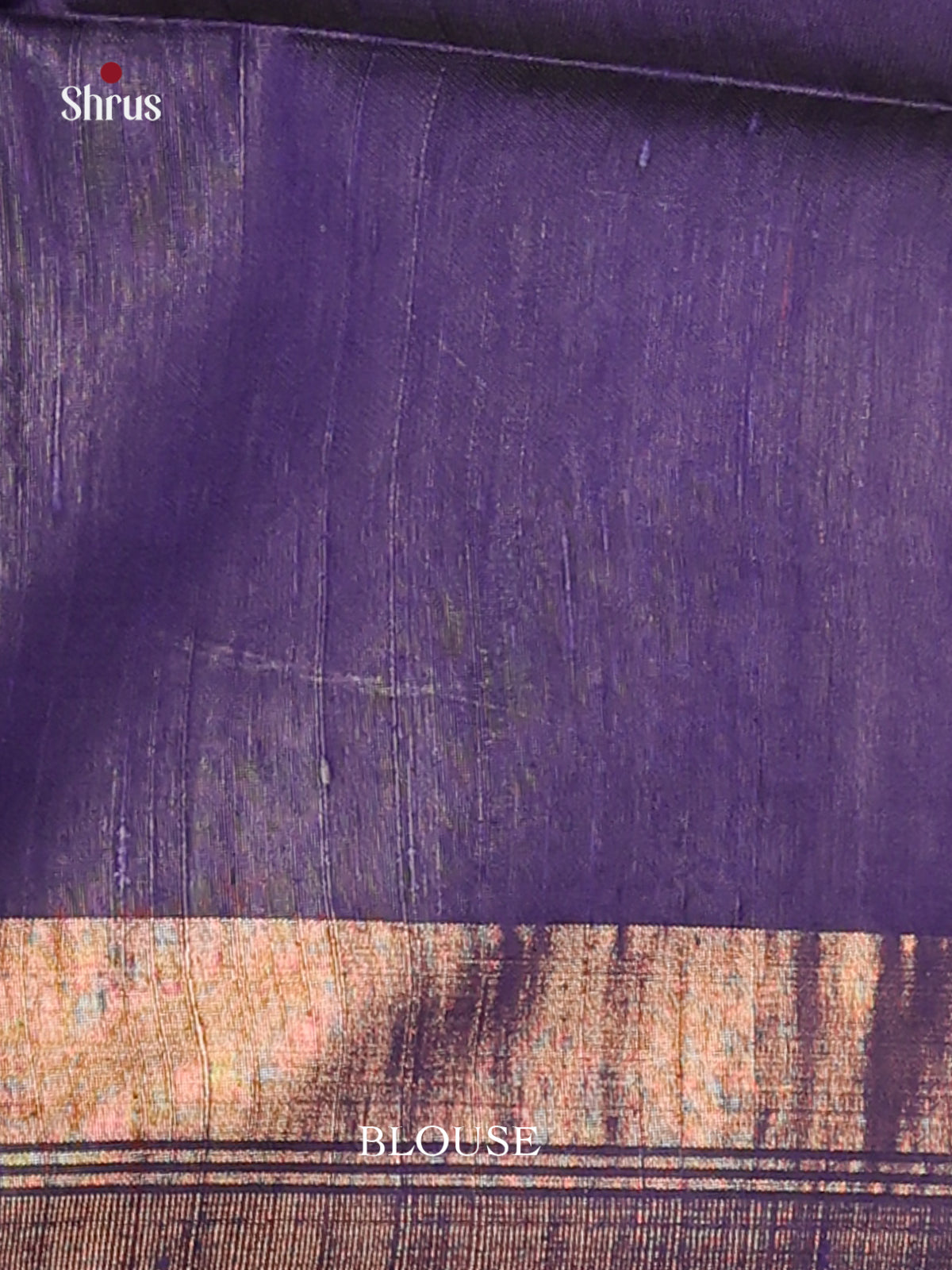 Red & Blue - Raw Silk Saree