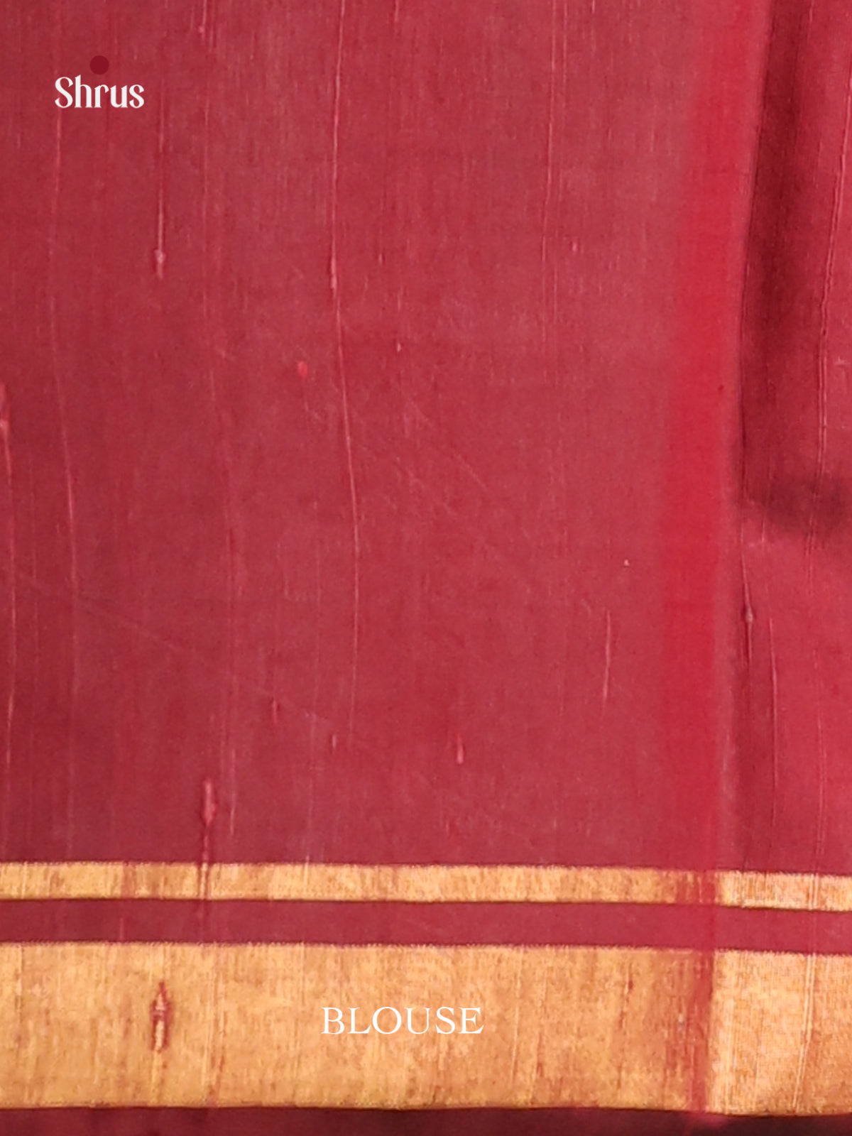 Brown & Maroon - Raw Silk Saree