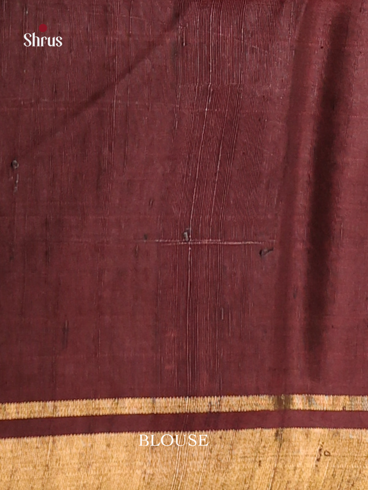 Red & Brown - Raw Silk Saree