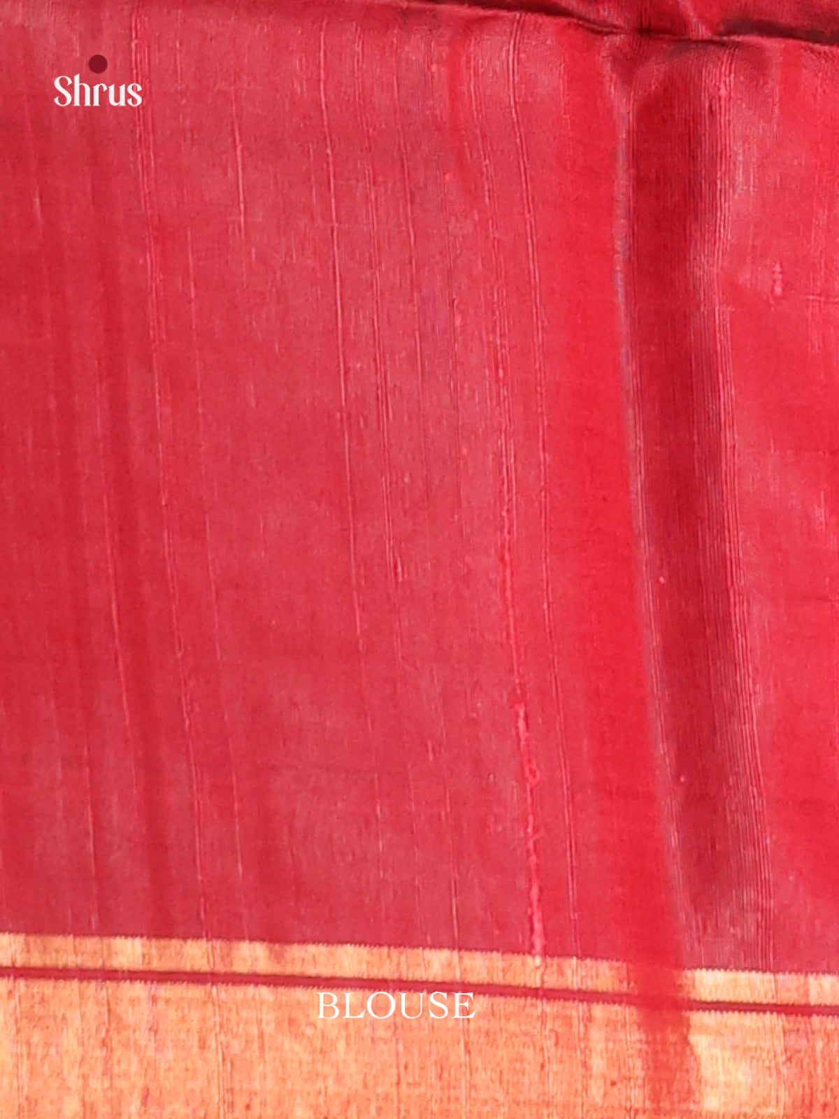 Blue & Maroon - Raw Silk Saree