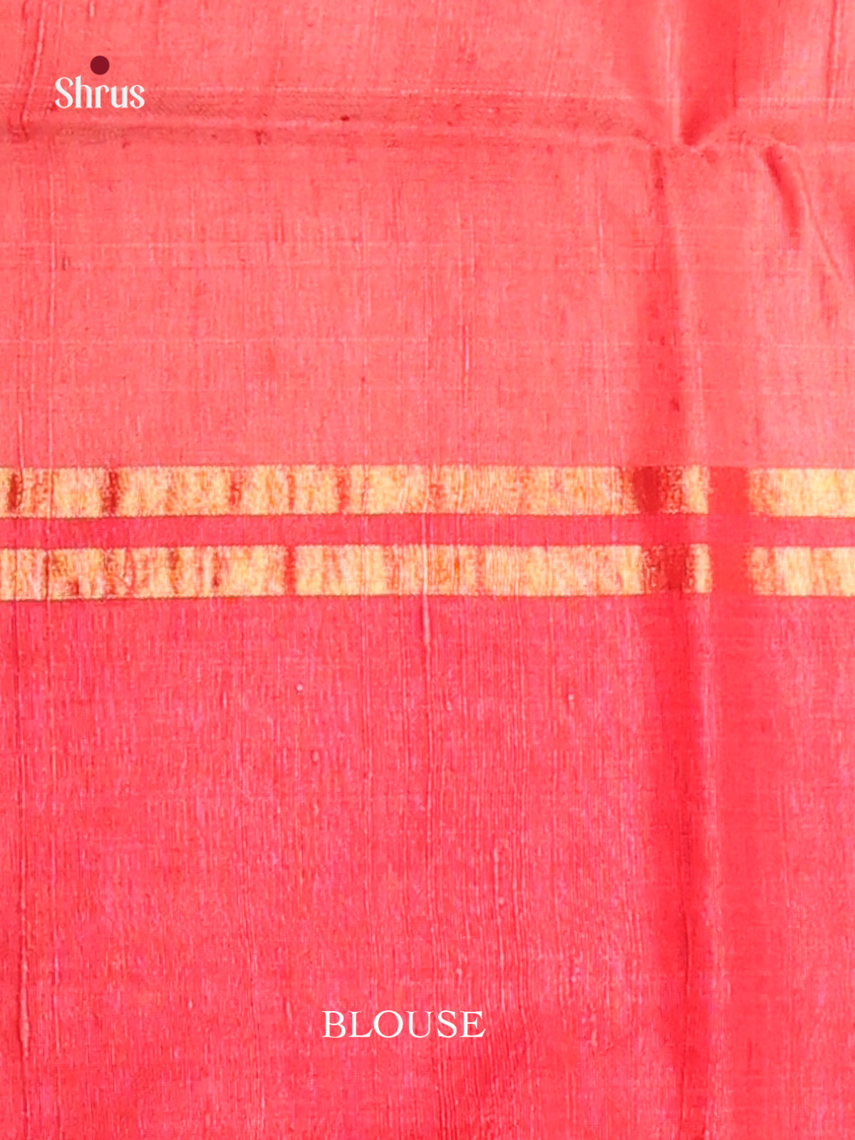 Cream & Red- Raw Silk Saree