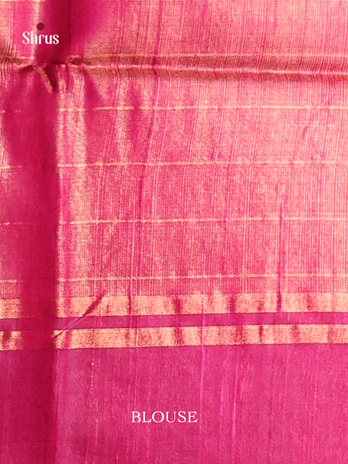 Blue & Maroon - Raw Silk Saree