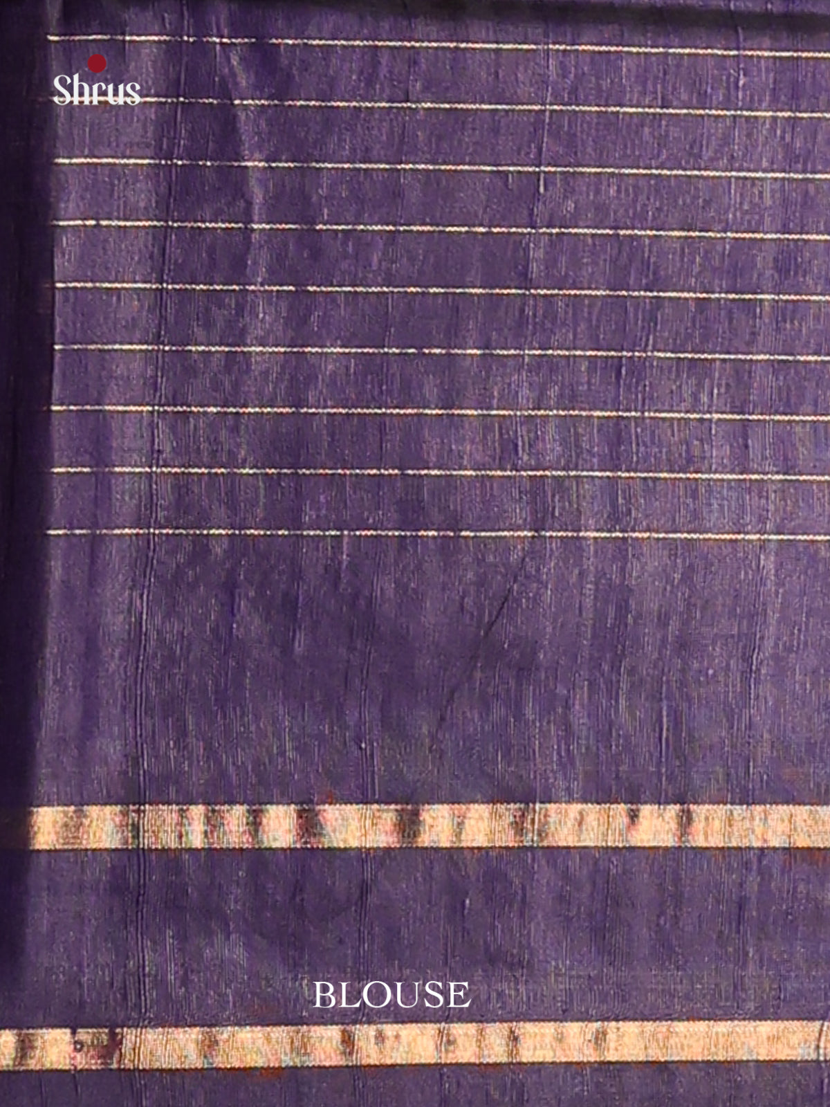 Red & Blue Raw Silk Saree with zari checks - Shop on Shrus.com