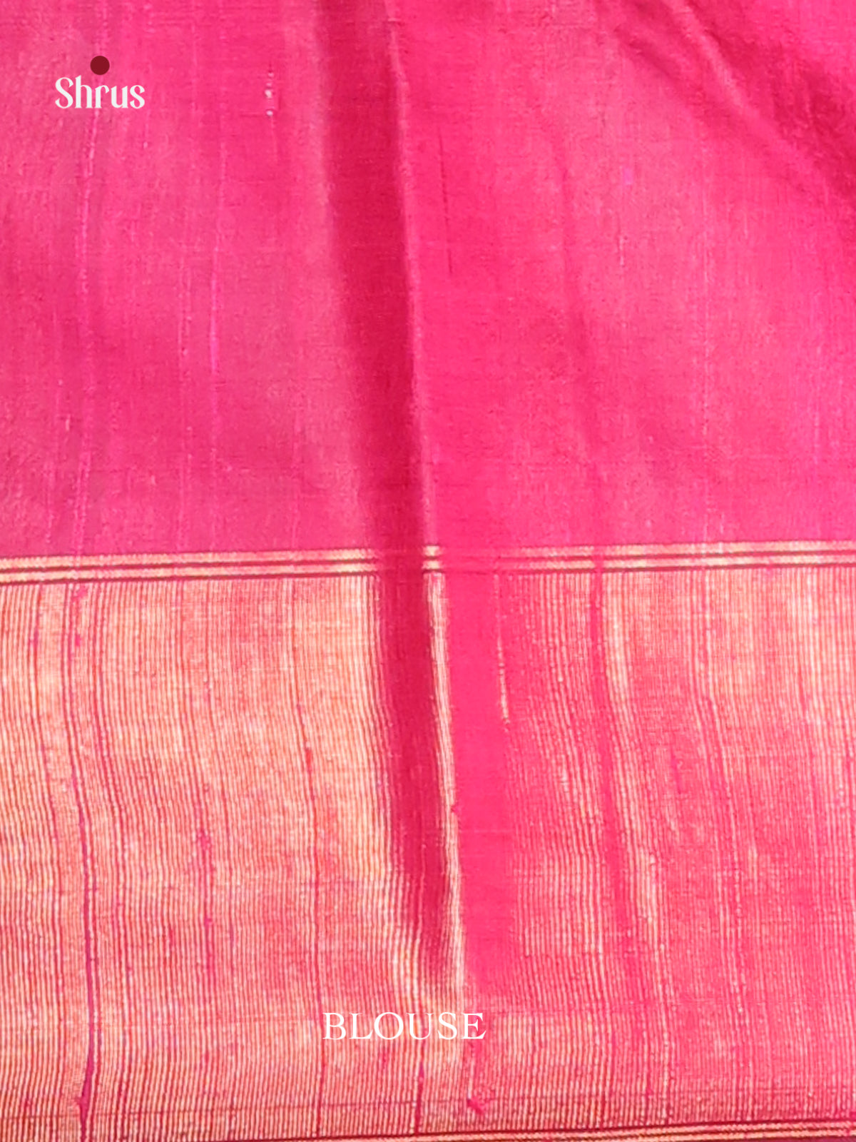 Dark Green & Pink Raw Silk Saree - Shop on Shrus.com