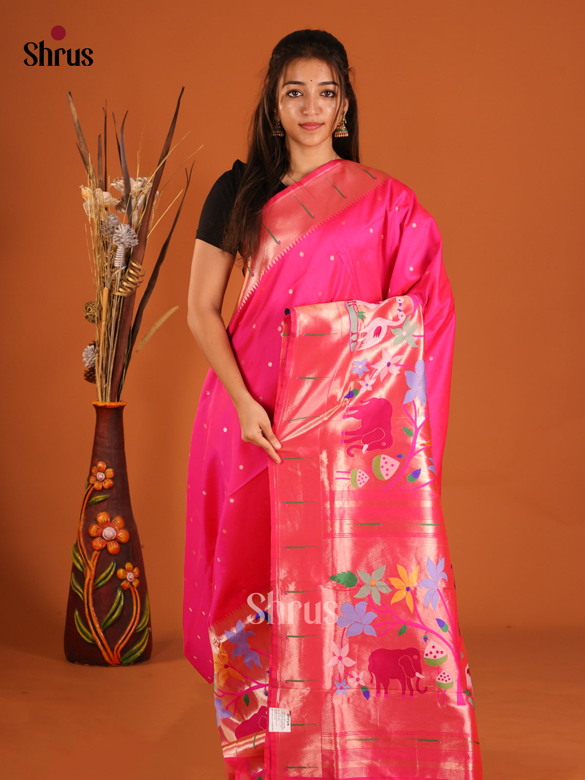 DHS12227 - Semi Paithani Saree
