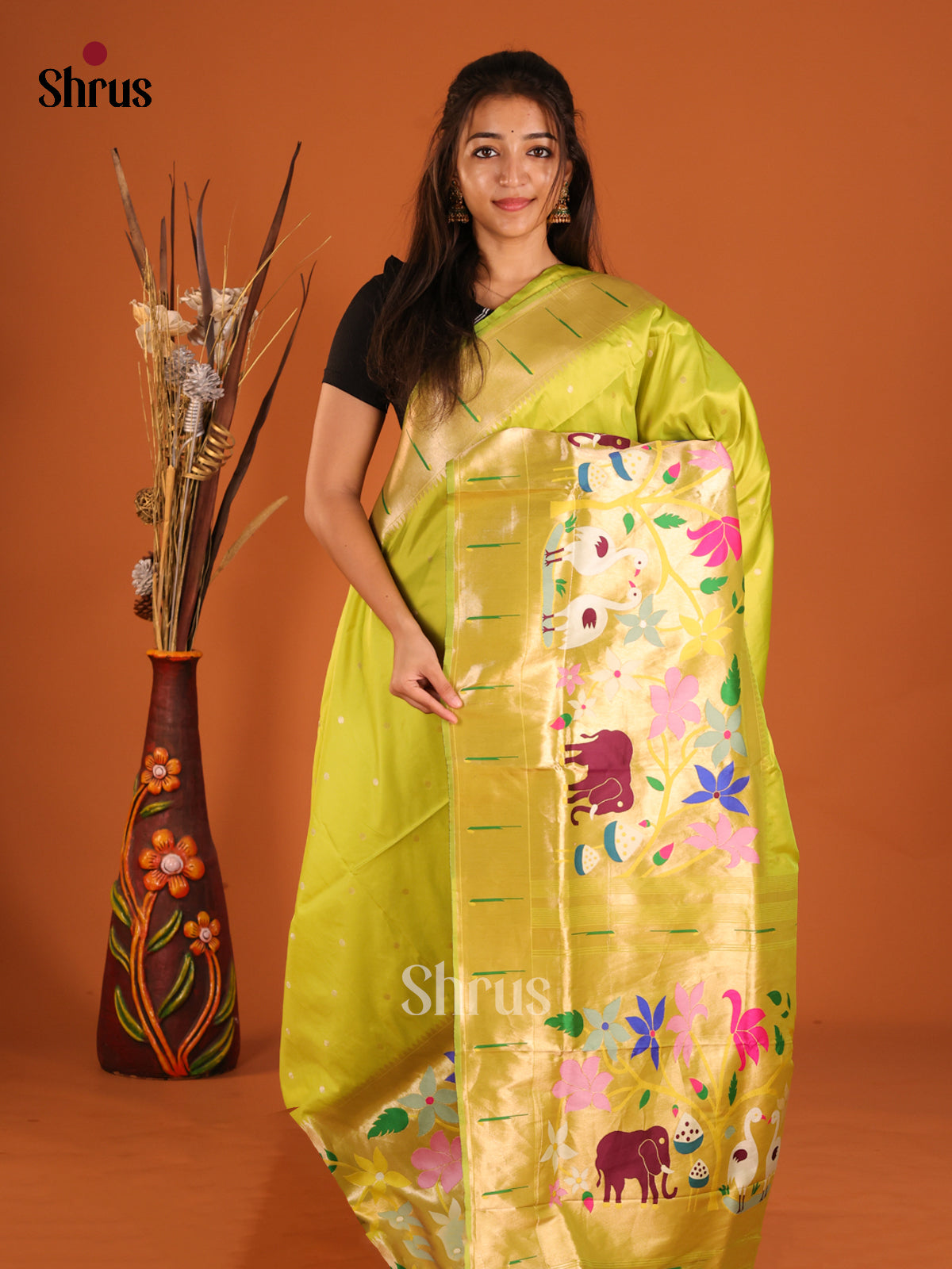 DHS12229 - Semi Paithani Saree