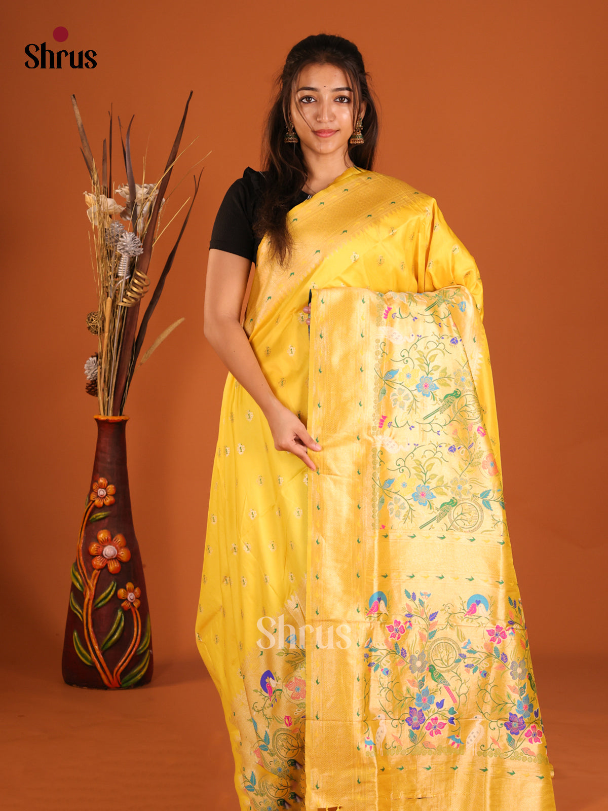 DHS12236 - Semi Paithani Saree