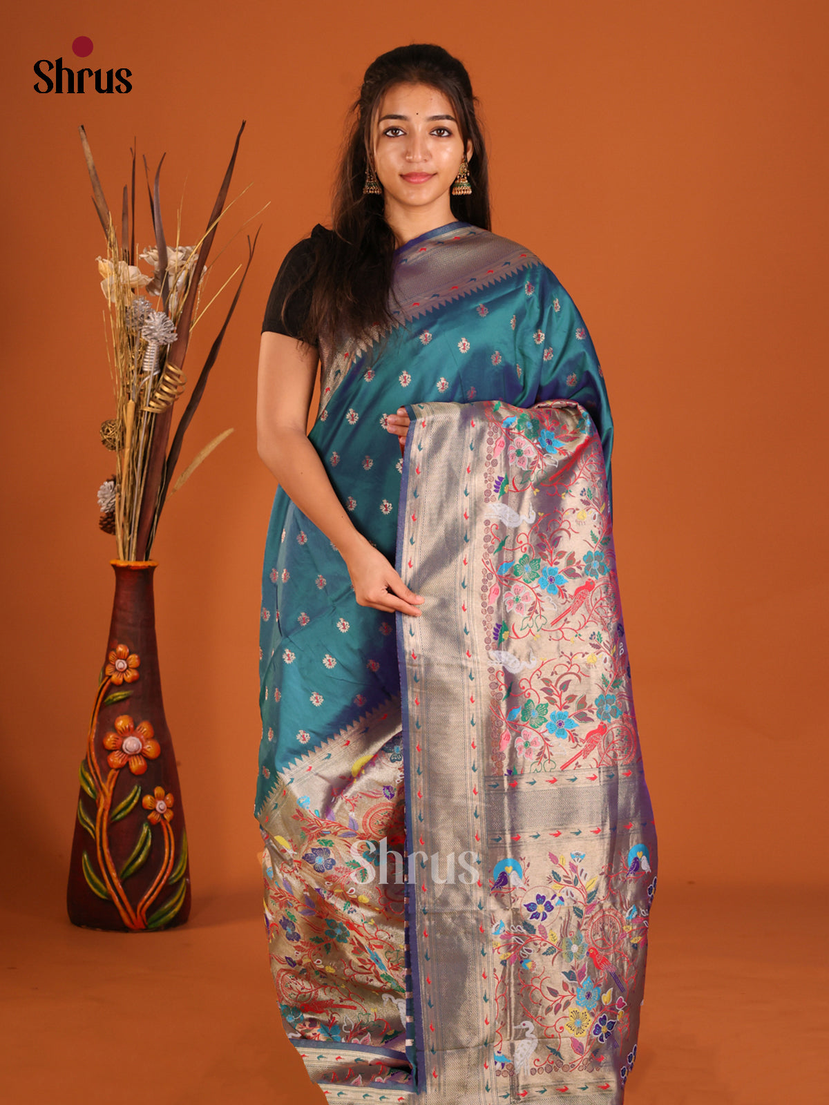 DHS12240 - Semi Paithani Saree
