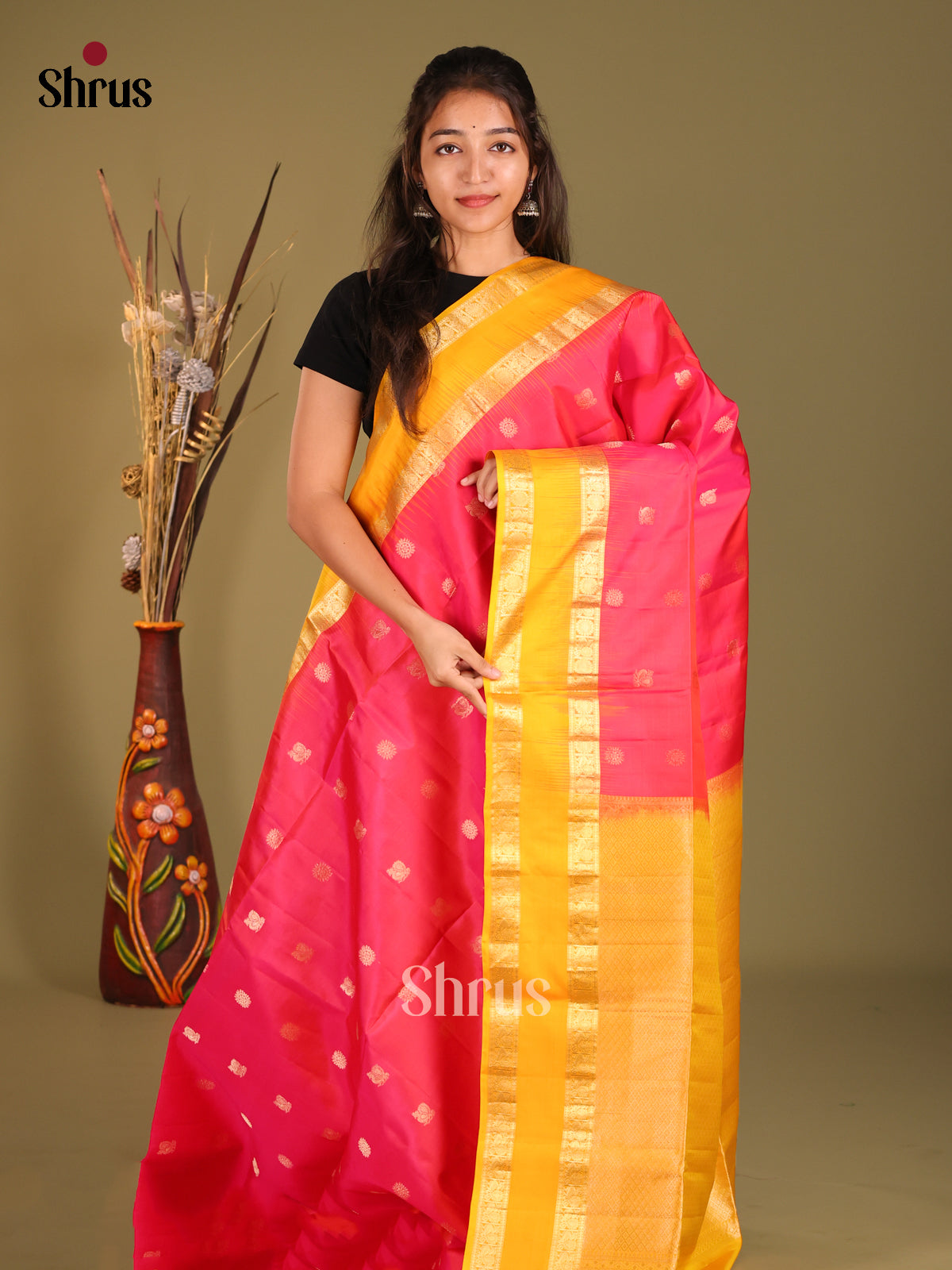 DHS12253-Soft Silk Saree - Shop on Shrus.com