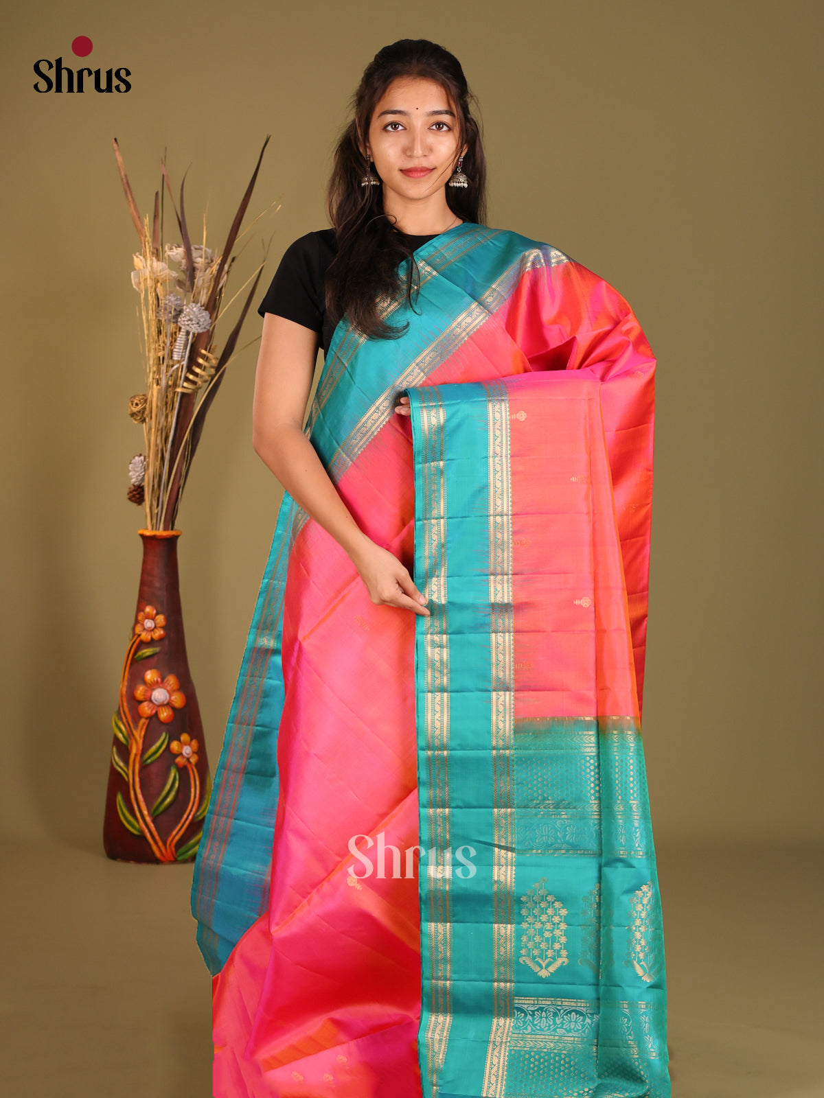 DHS12267-Soft Silk Saree - Shop on Shrus.com