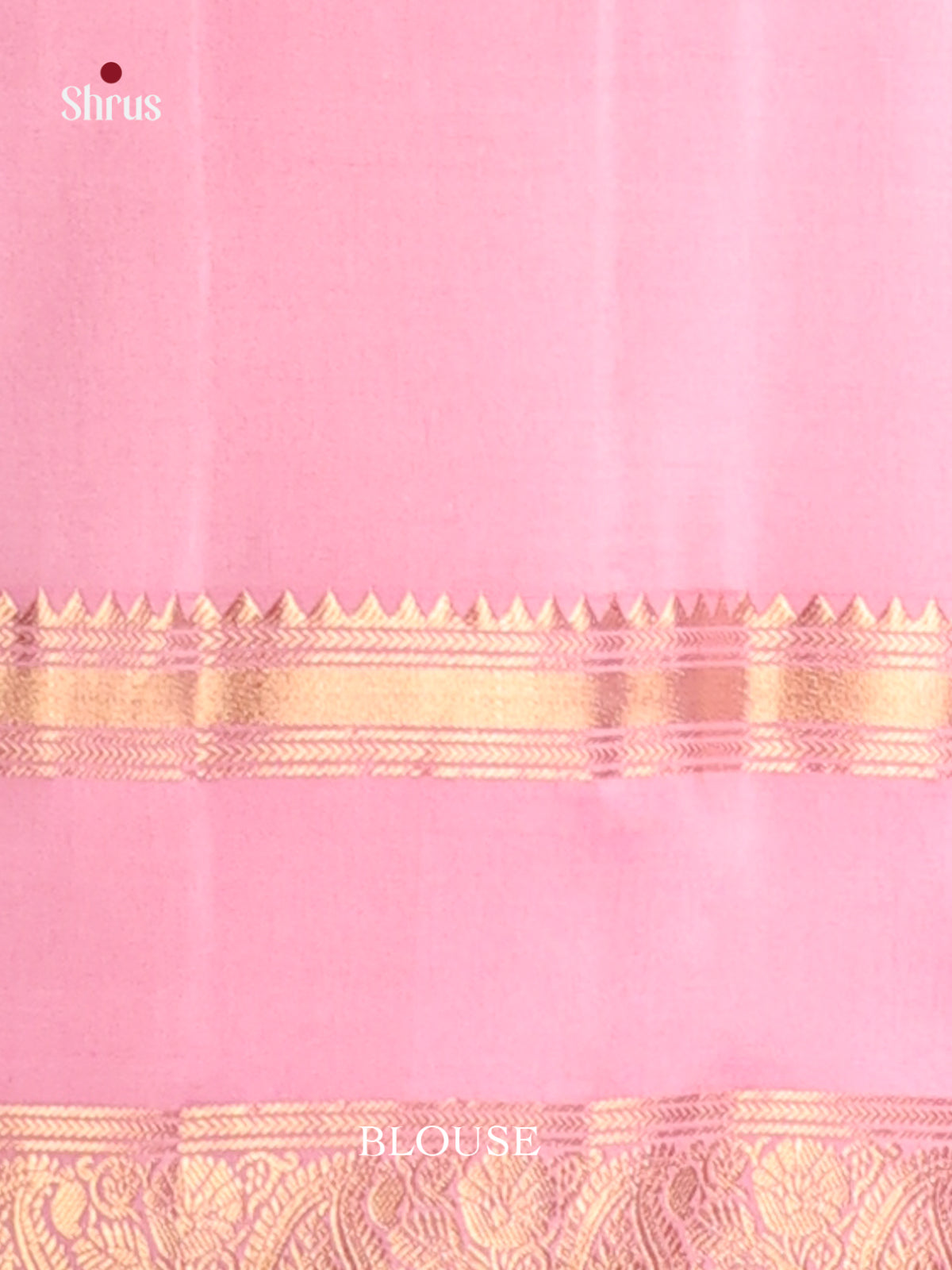 Delicate Teal Green Soft Silk Saree with Golden Motifs & Pink rettaipet zari border -2