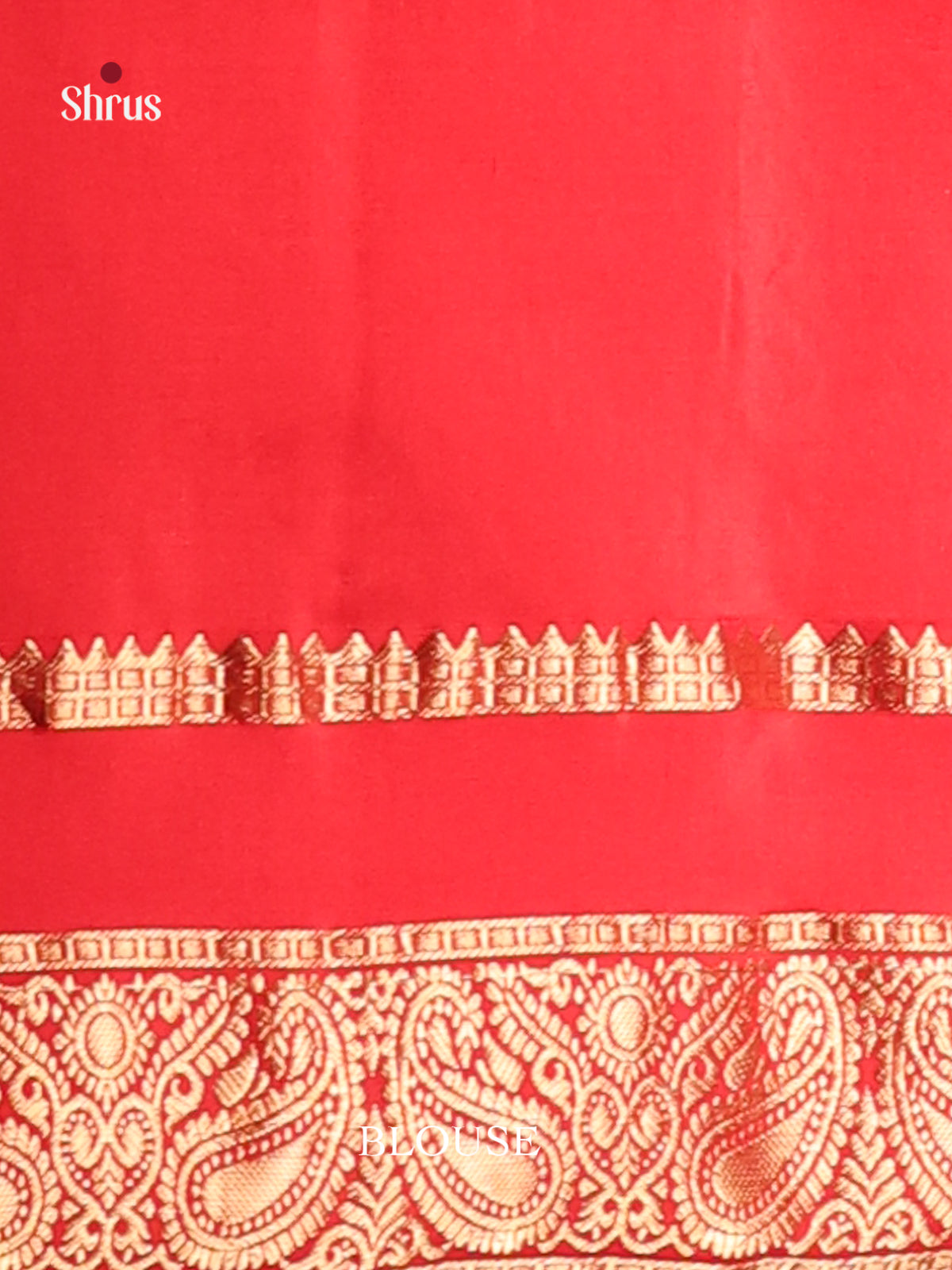 Timeless Pink Soft Silk Saree with Golden Motifs & Red Colour rich zari border -2