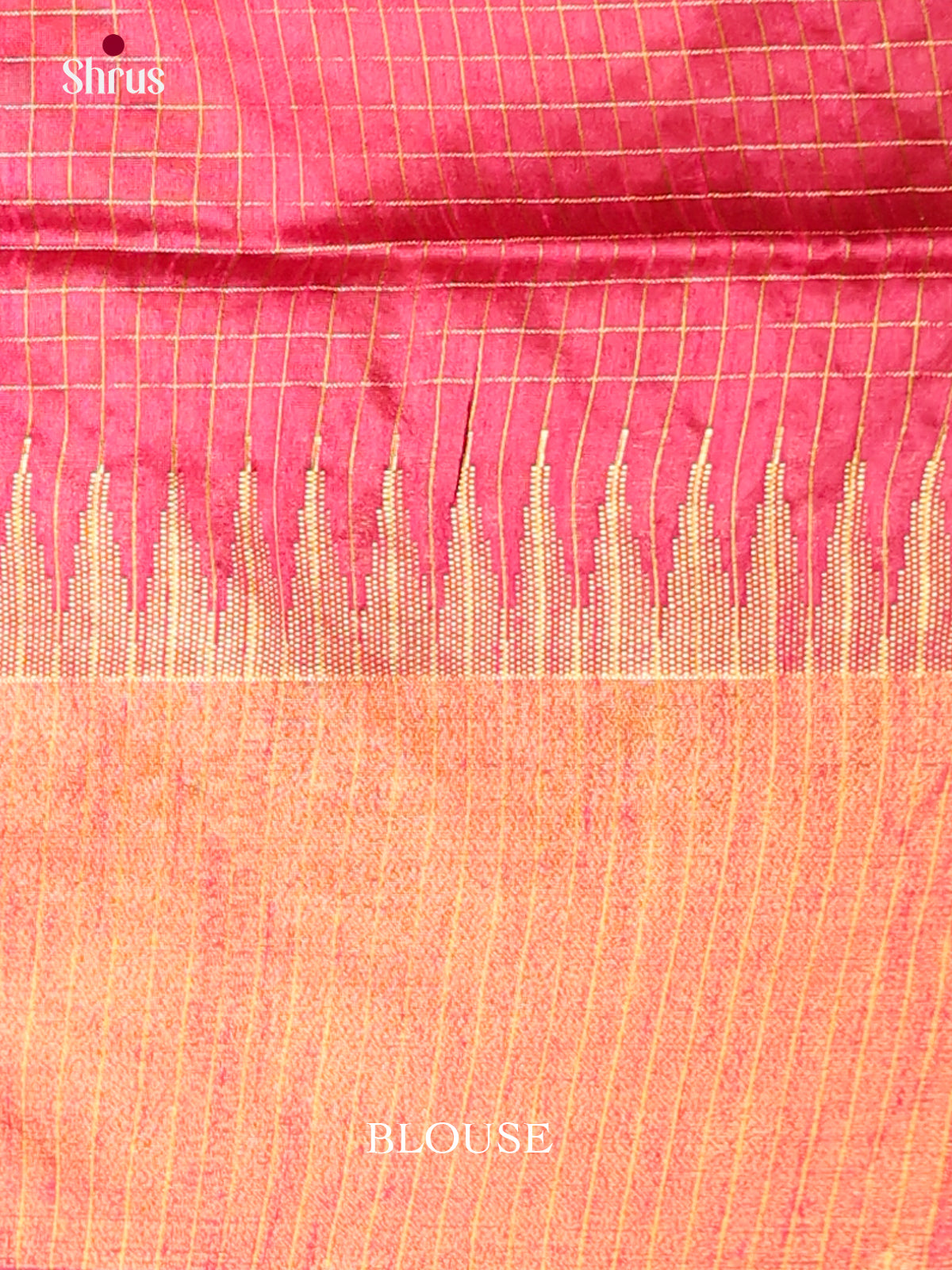 Yellow & Maroon- Semi Rawsilk Saree - Shop on Shrus.com