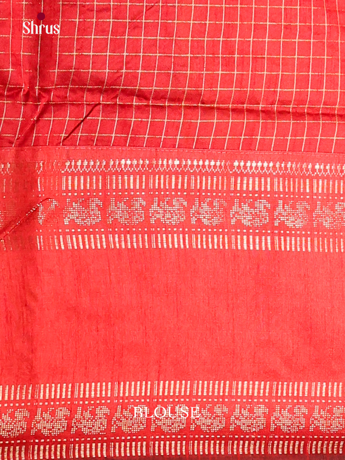 mustard & Red - Semi Rawsilk Saree - Shop on Shrus.com