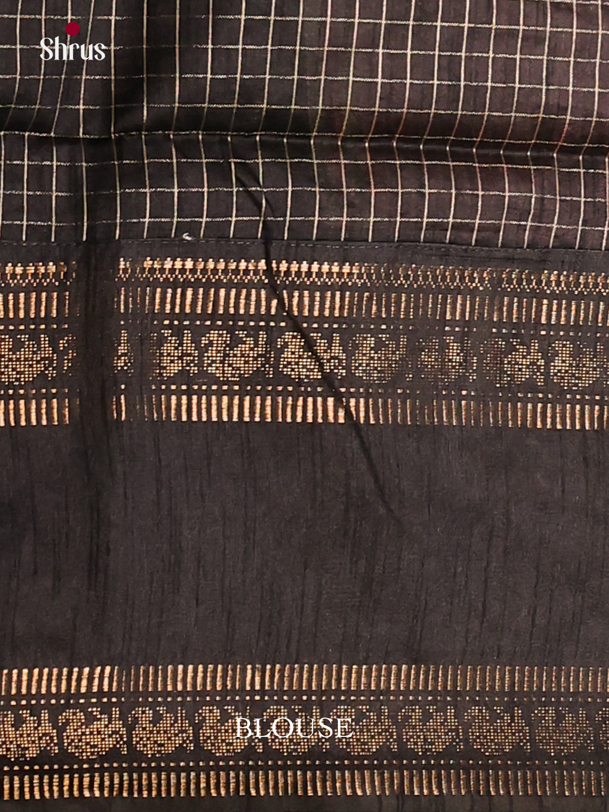 Pink & Black - Semi Rawsilk Saree - Shop on Shrus.com
