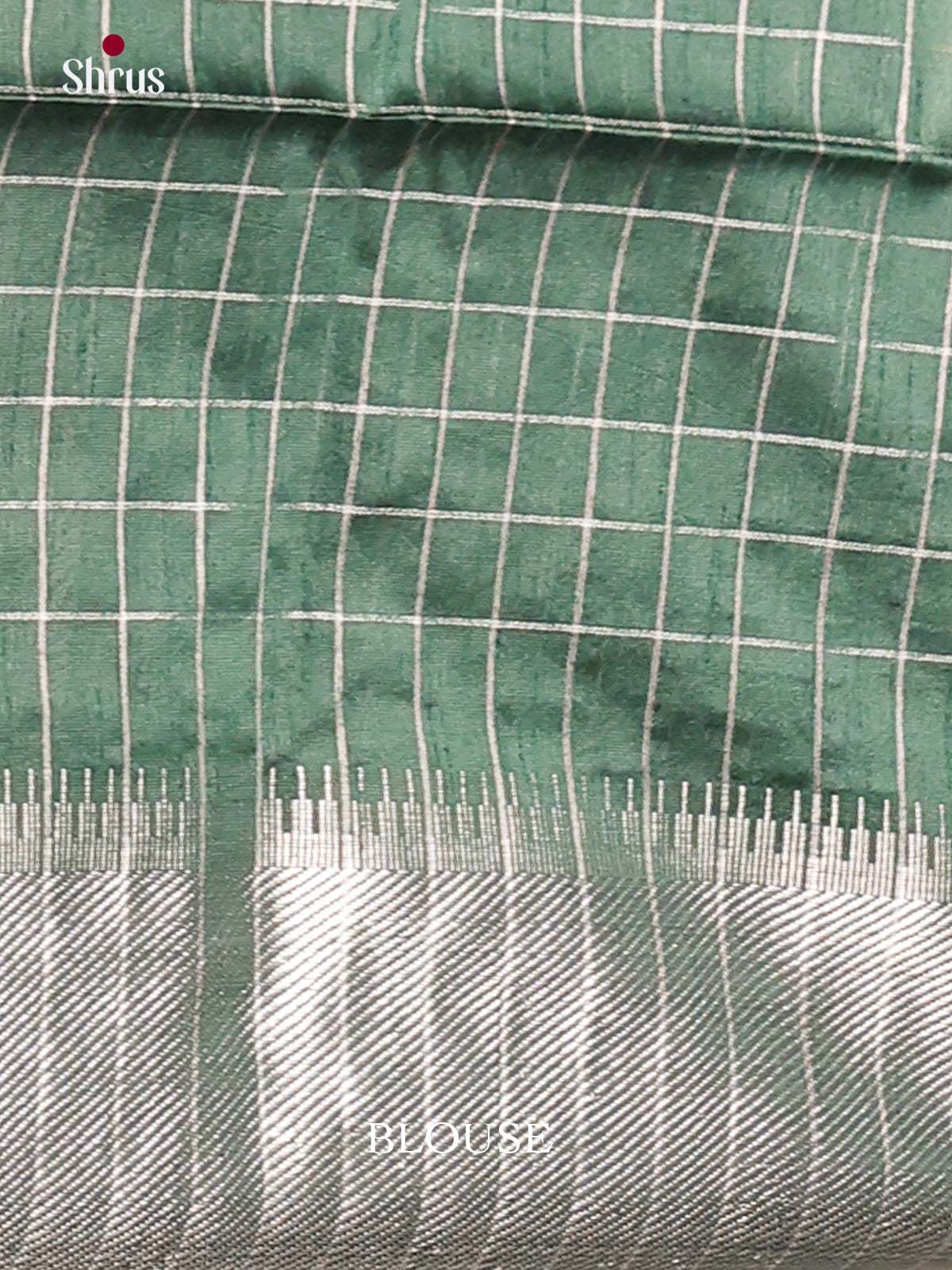 Pink & Green - Semi Rawsilk Saree