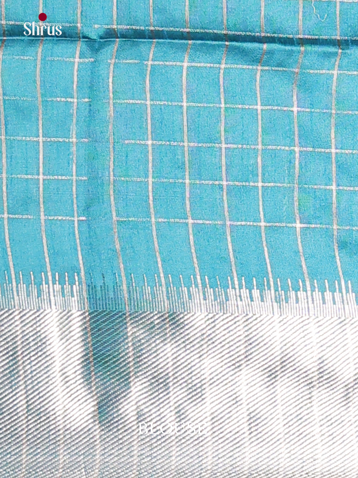 Blue & Light Blue - Semi Rawsilk Saree