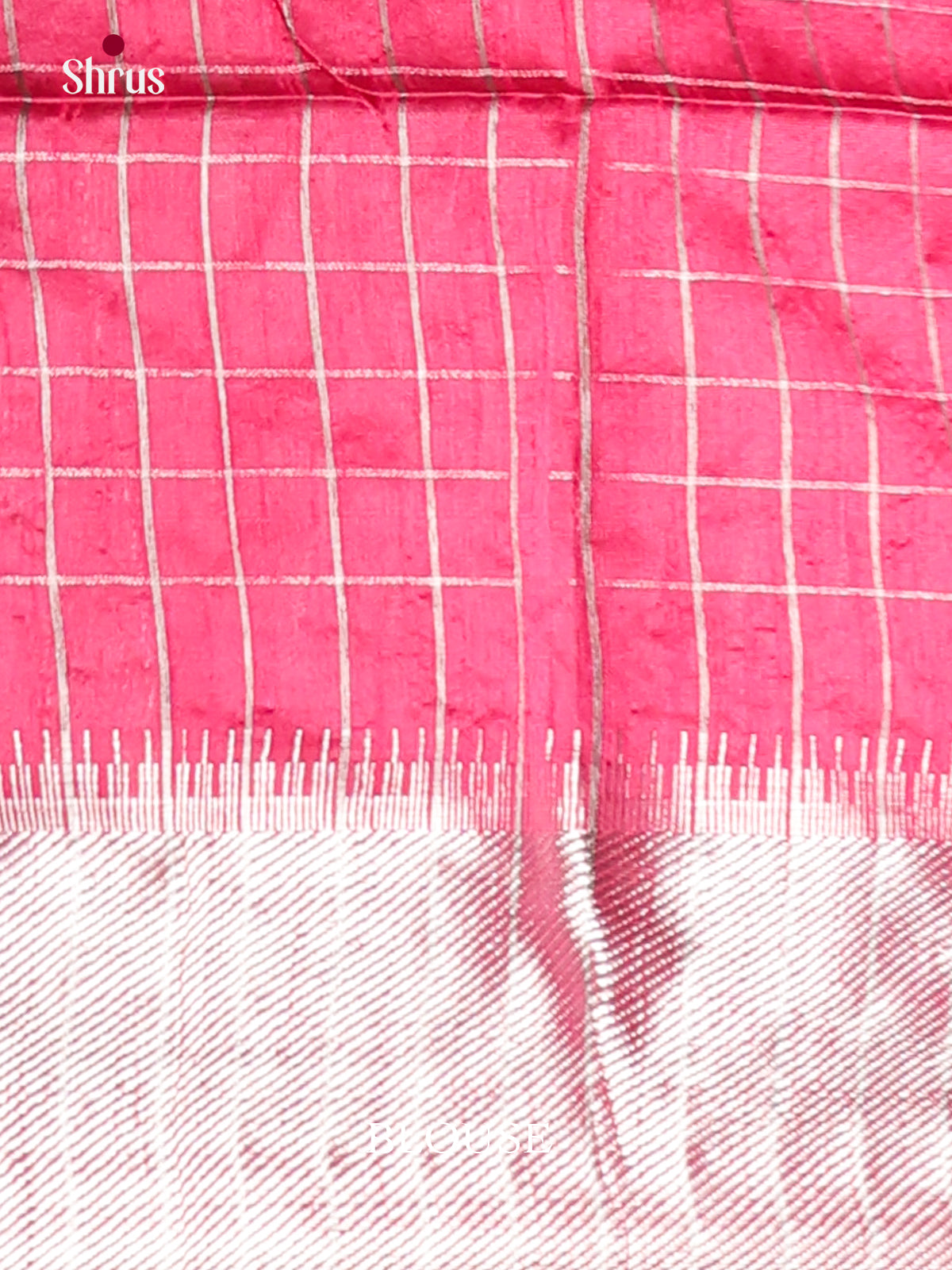 Blue & Maroon- Semi Rawsilk Saree