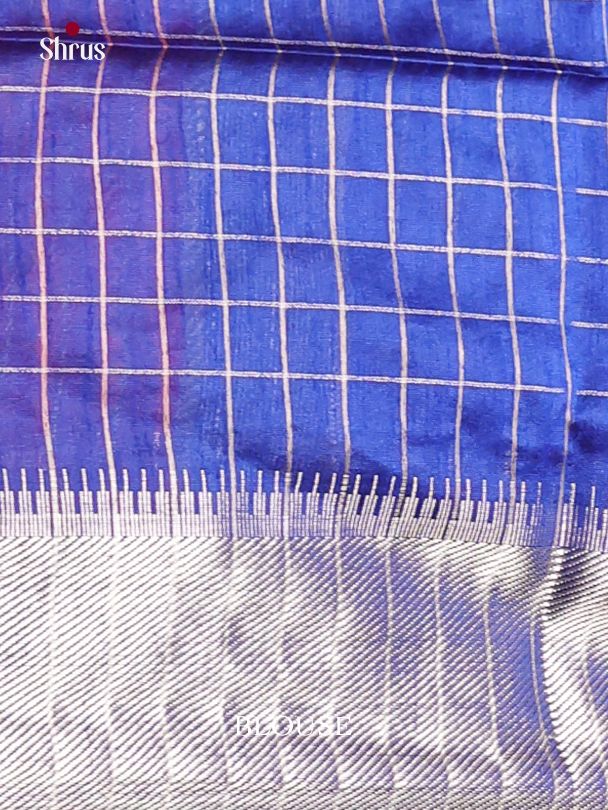 Pink & Blue - Semi Rawsilk Saree - Shop on Shrus.com