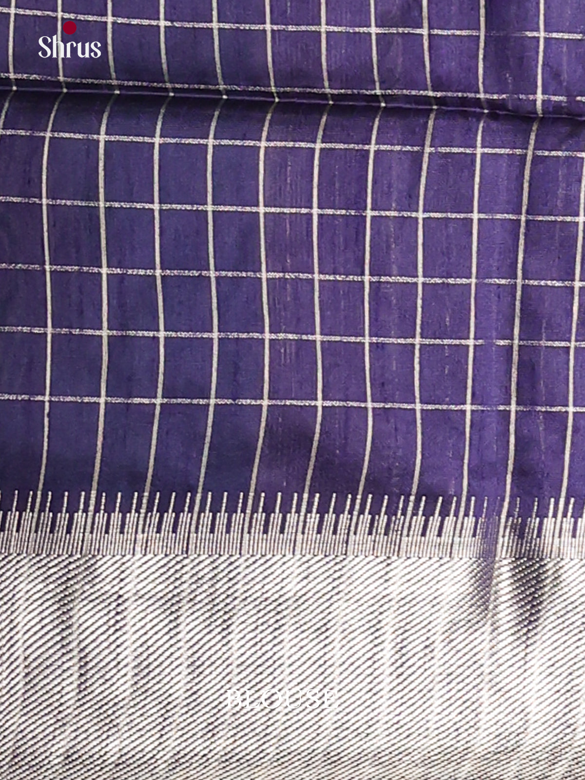Light Blue & Blue- Semi Rawsilk Saree - Shop on Shrus.com