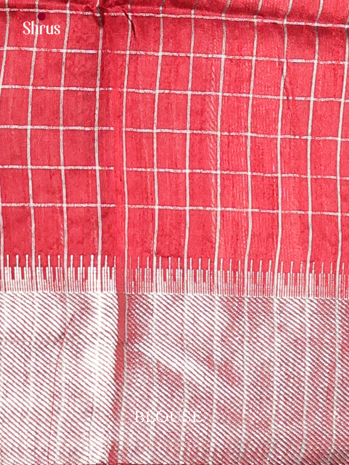 Brown & Maroon - Semi Rawsilk Saree