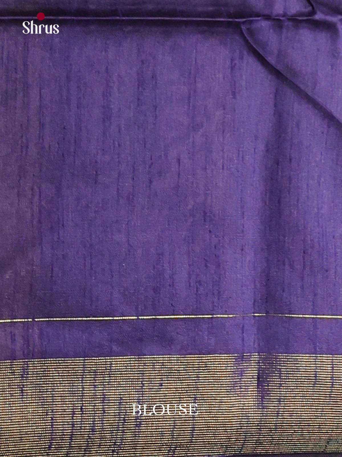 Brown & Blue- Semi Rawsilk Saree