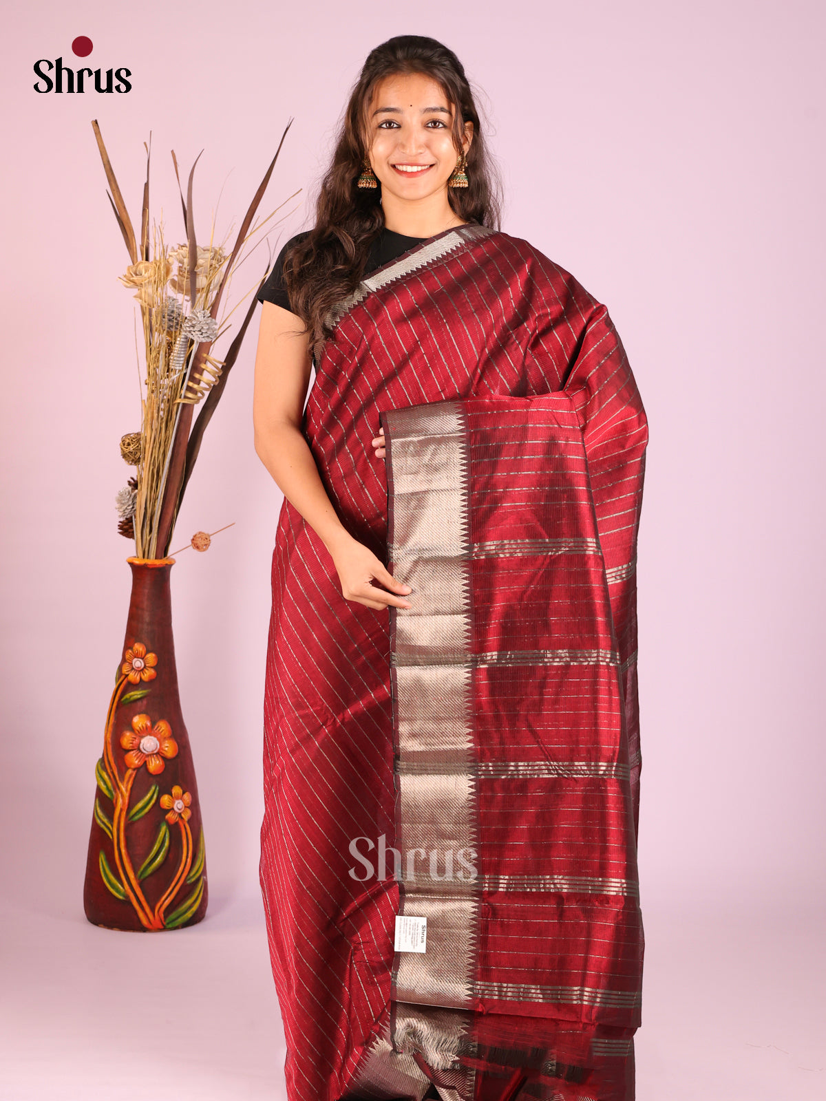 DHS13079 - Mangalagiri silkcotton Saree - Shop on Shrus.com