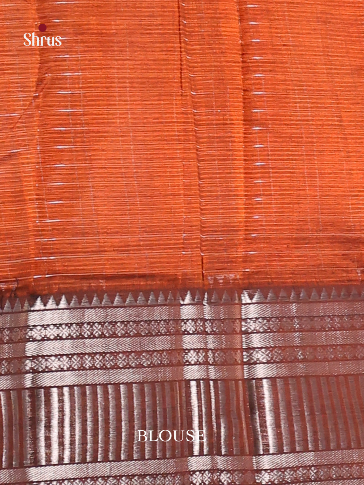Rust(Single Tone)- Mangalagiri silkcotton Saree - Shop on Shrus.com