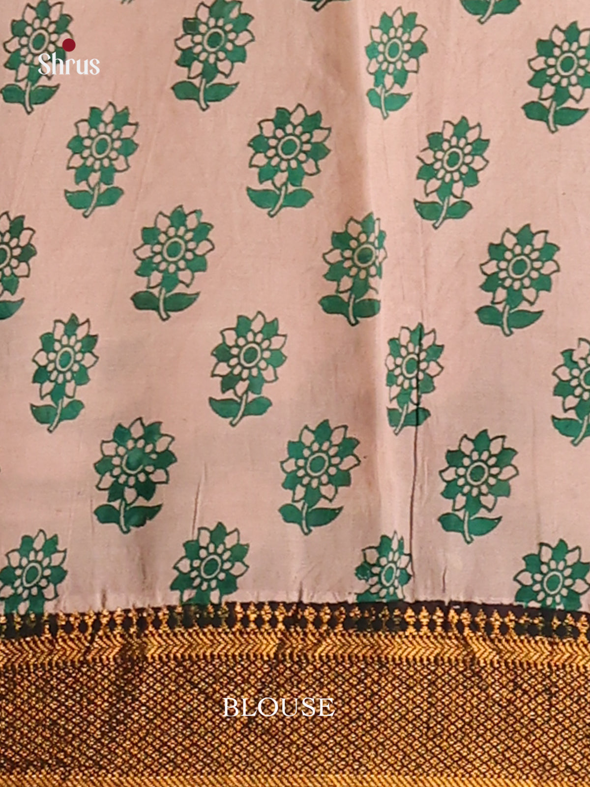 Brown & Green - chennur-kalamkari Saree
