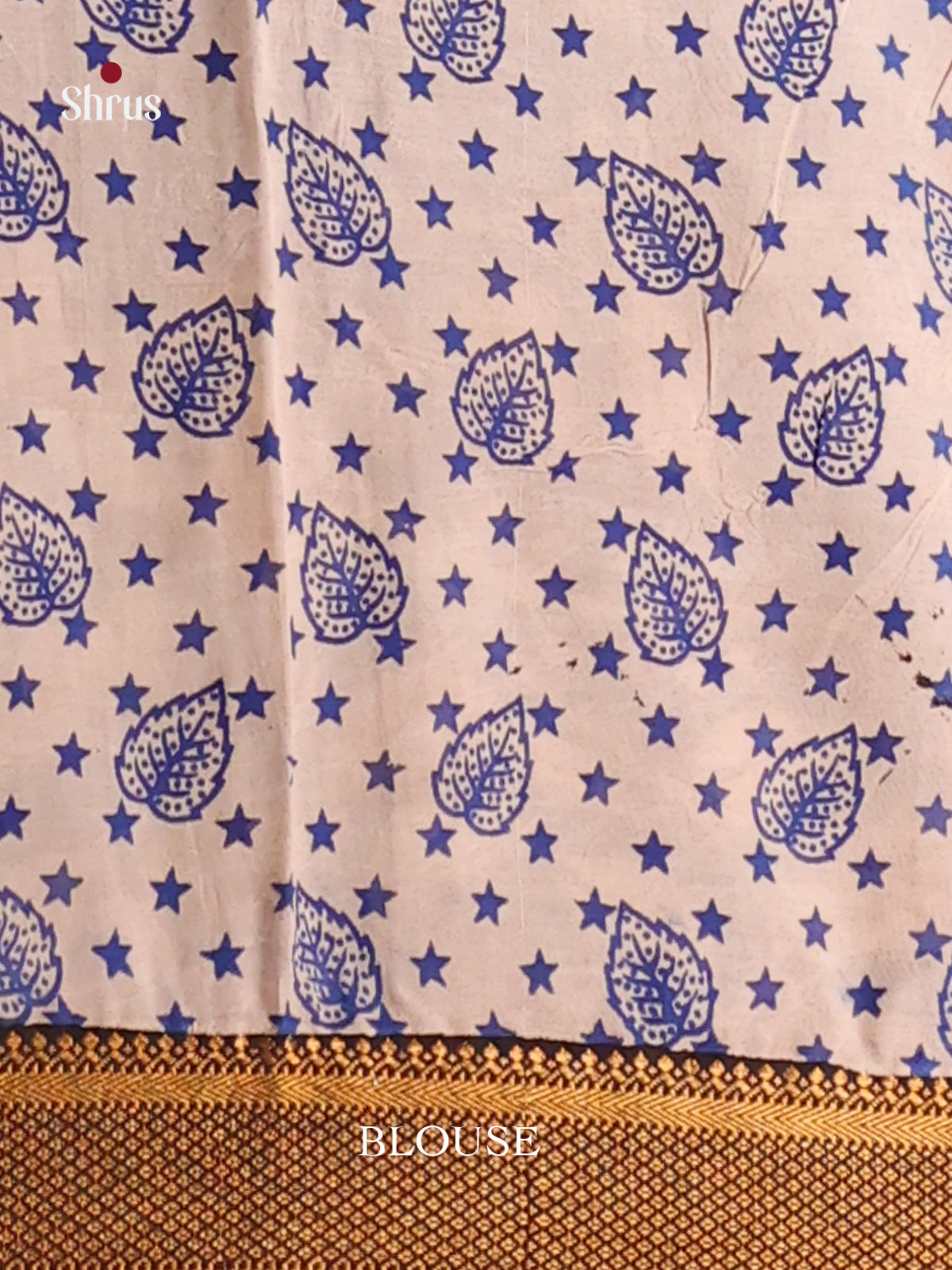 Brown & Blue - chennur-kalamkari Saree