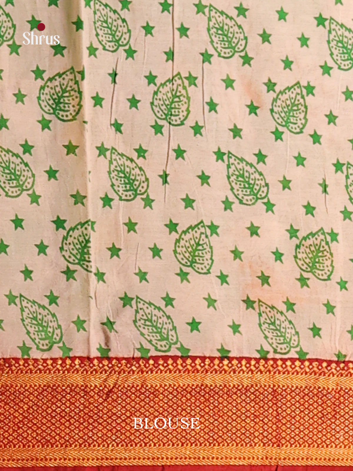 Cream & Green - chennur-kalamkari Saree