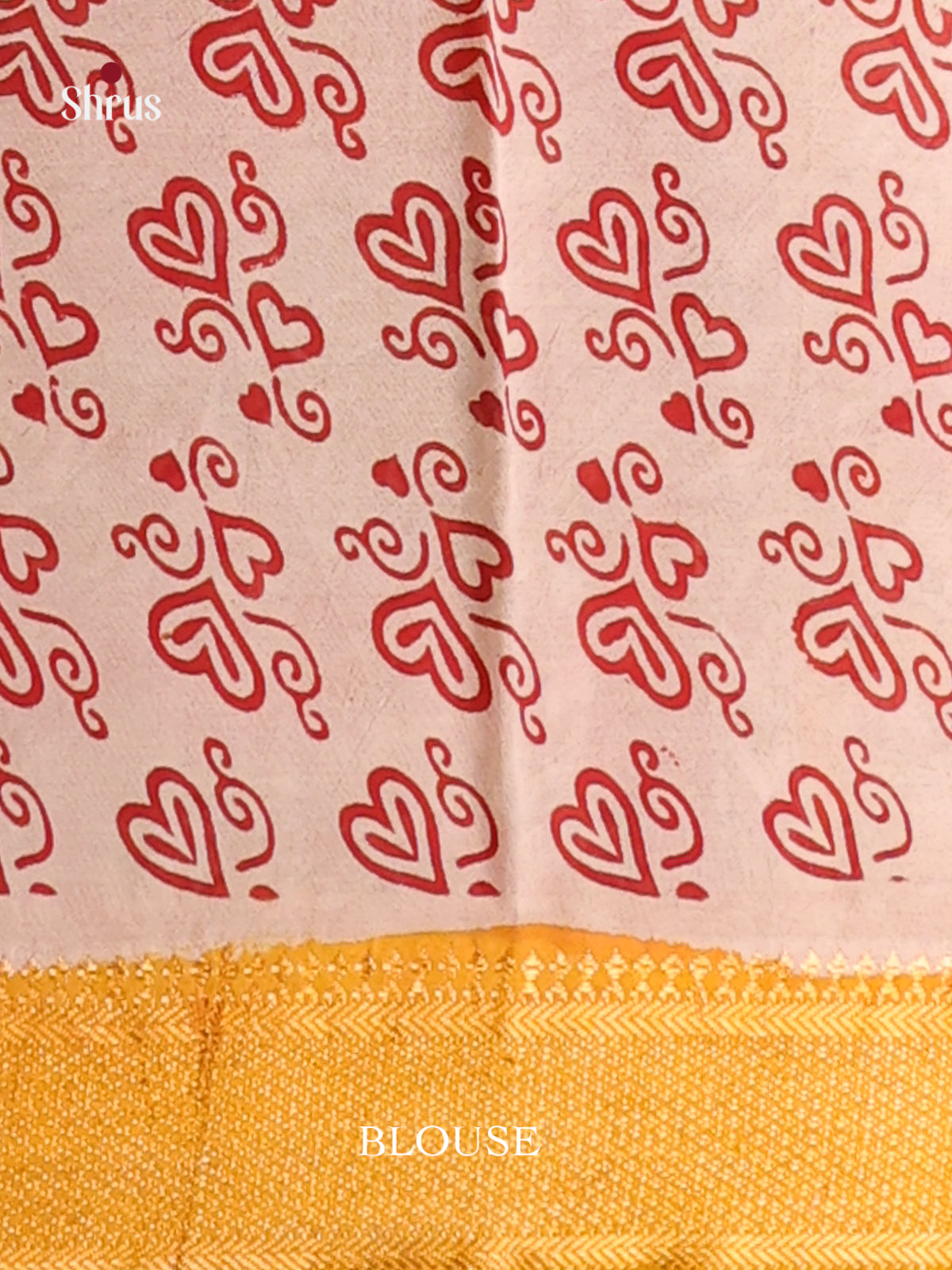 Red & Yellow - chennur-kalamkari Saree - Shop on Shrus.com
