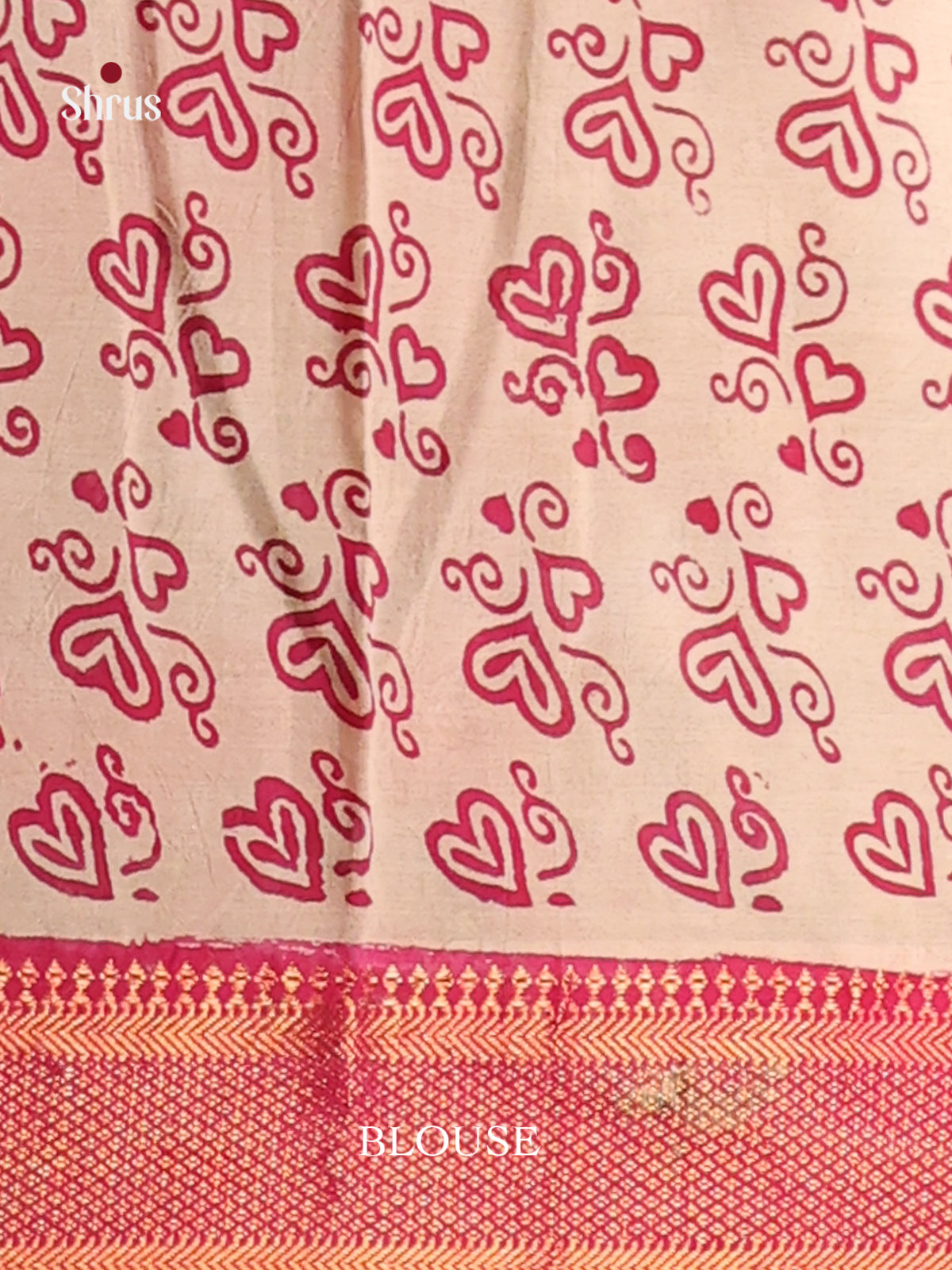 Pink & Cream - chennur-kalamkari Saree