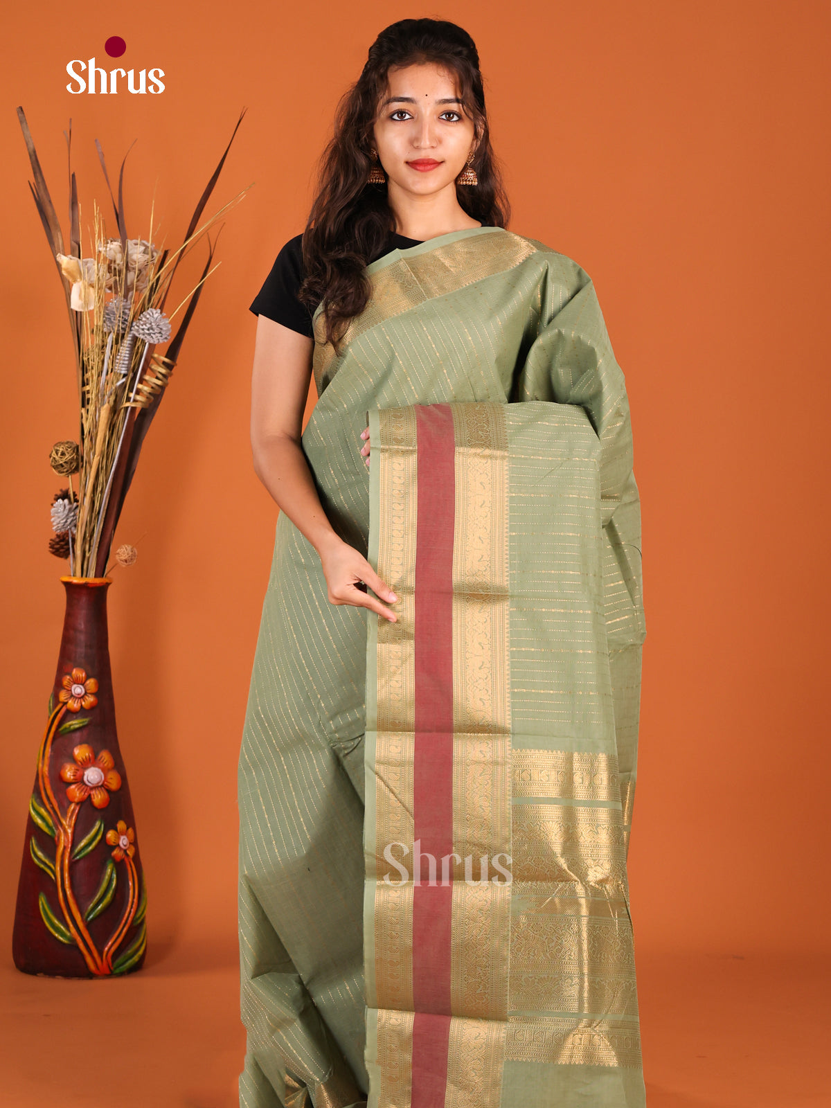 Green & Maroon -Chettinad Cotton