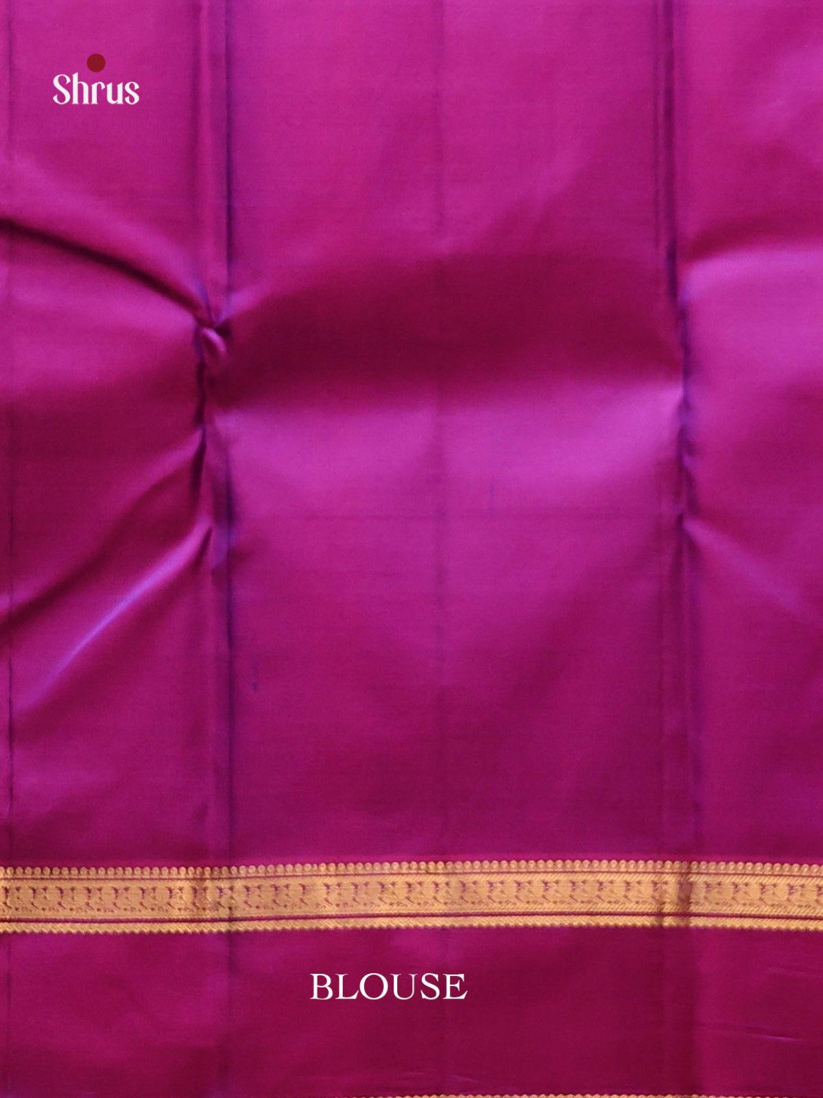 Purple Single Tone Kanchipuram Silk Saree with zari Checks - Shop on Shrus.com