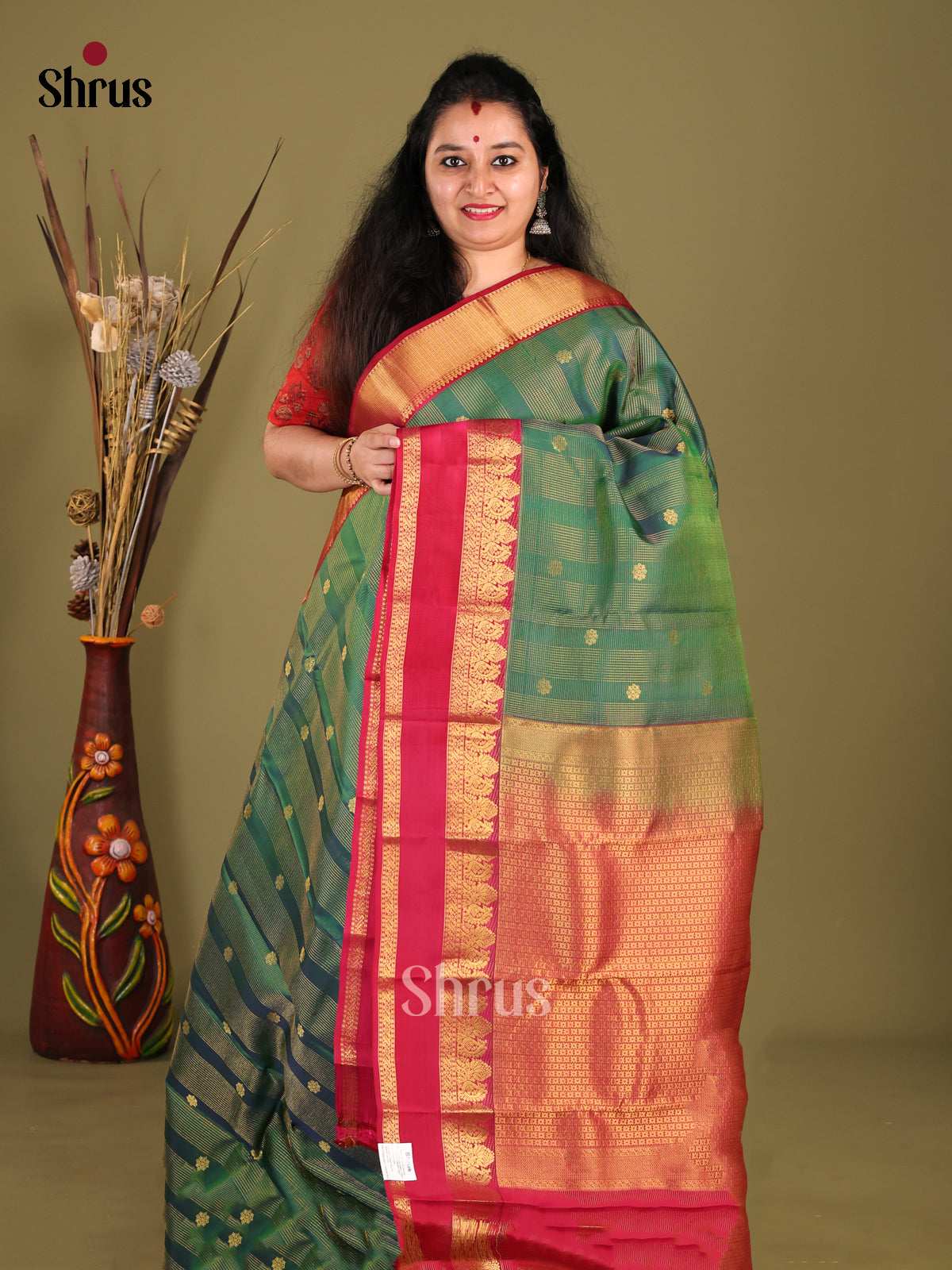 DHS14042-Kanchipuram-halfpure - Shop on Shrus.com