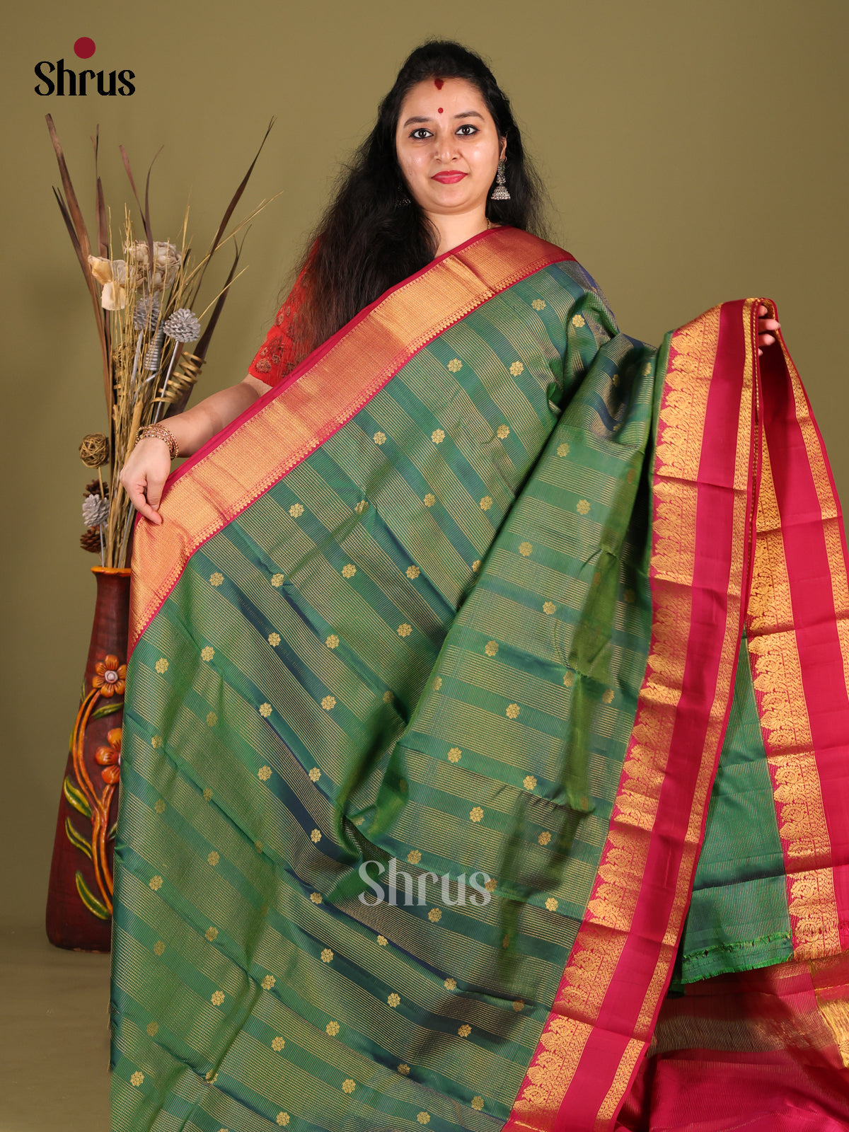 DHS14042-Kanchipuram-halfpure - Shop on Shrus.com