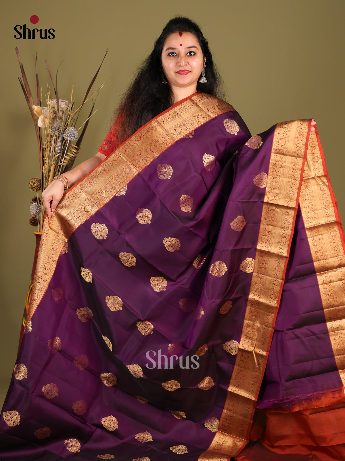 DHS14045-Kanchipuram-halfpure - Shop on Shrus.com
