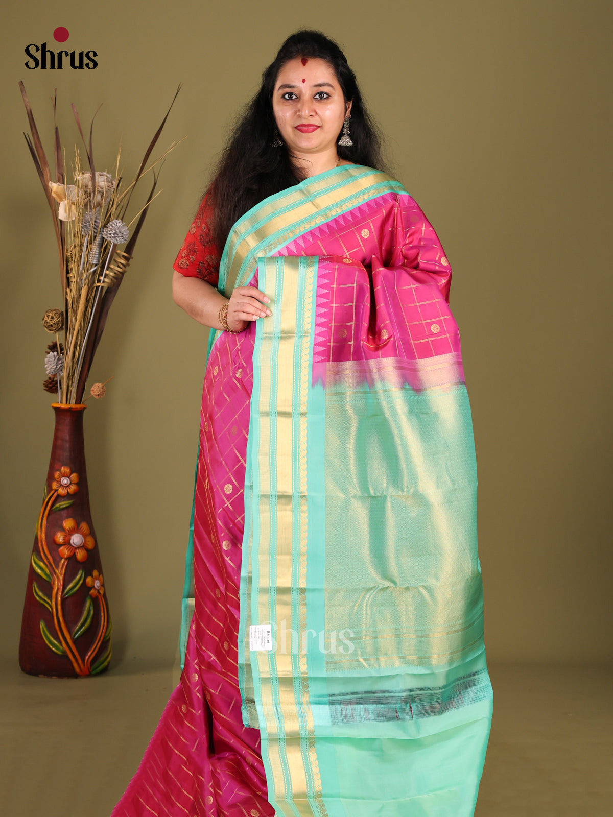 DHS14056-Kanchipuram-halfpure - Shop on Shrus.com