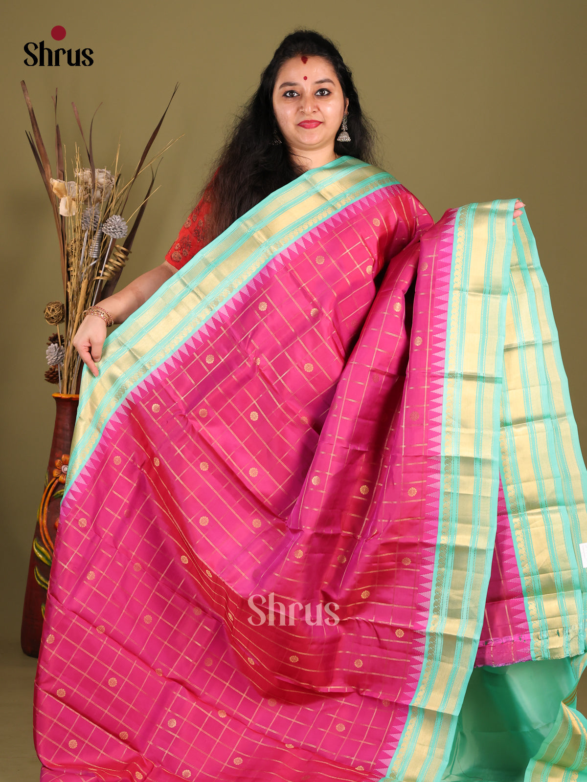 DHS14056-Kanchipuram-halfpure - Shop on Shrus.com