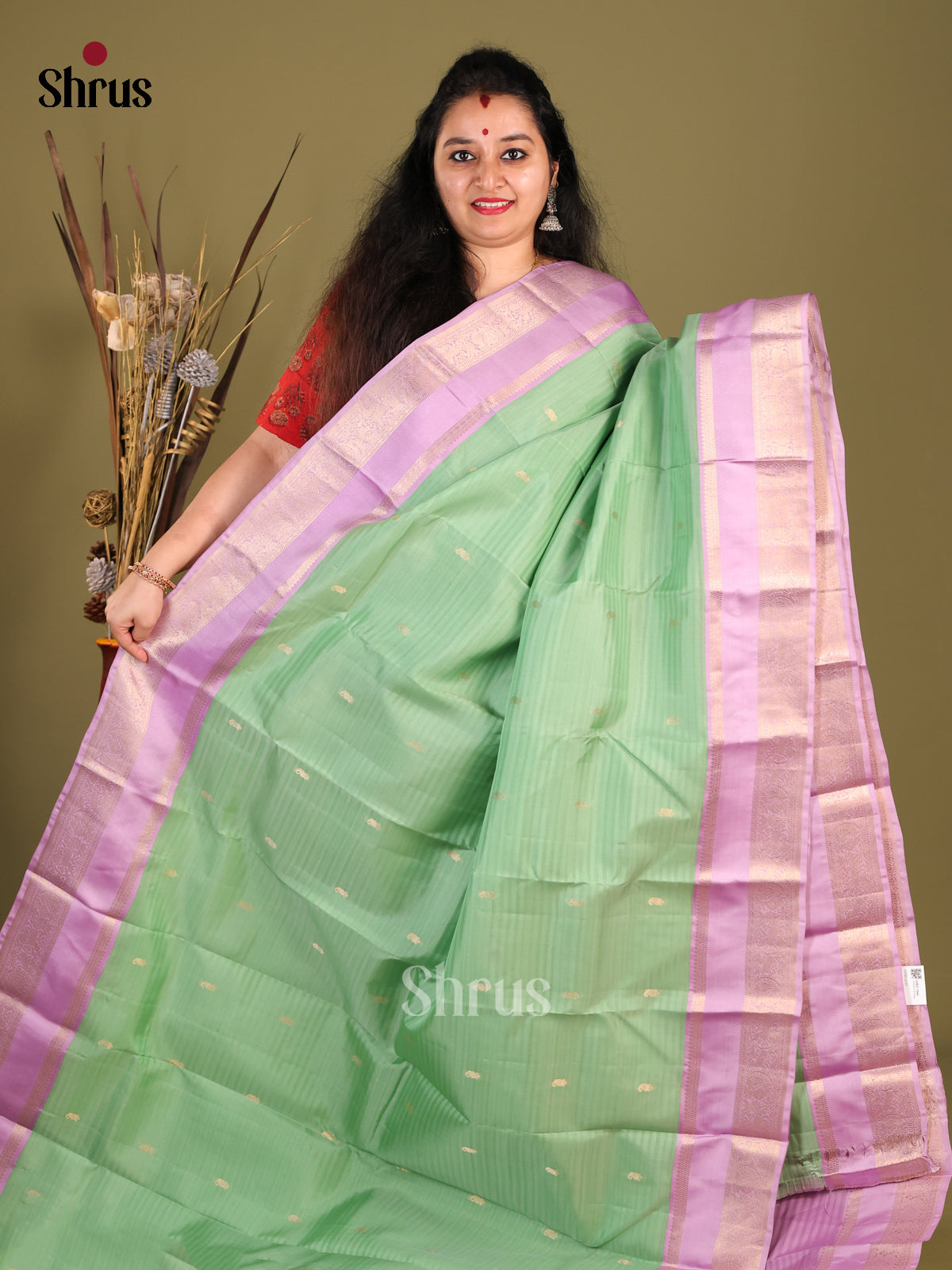 DHS14057-Kanchipuram-halfpure - Shop on Shrus.com