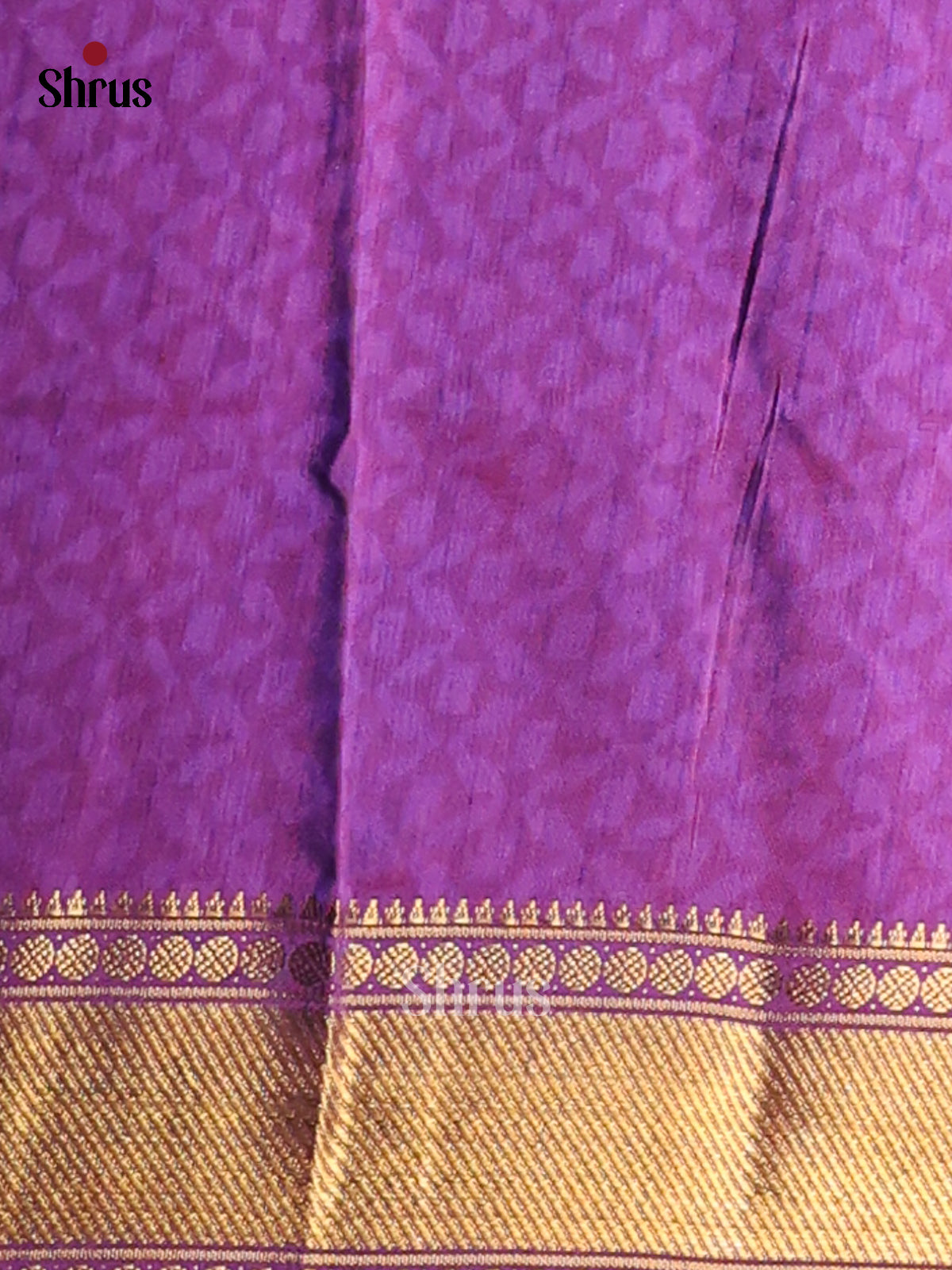 Pink & Purple - Semi Patola Saree -1