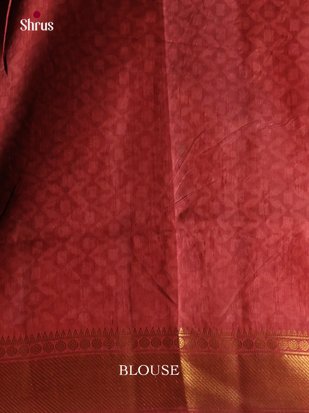 brown blue red Semi Patola Saree -1