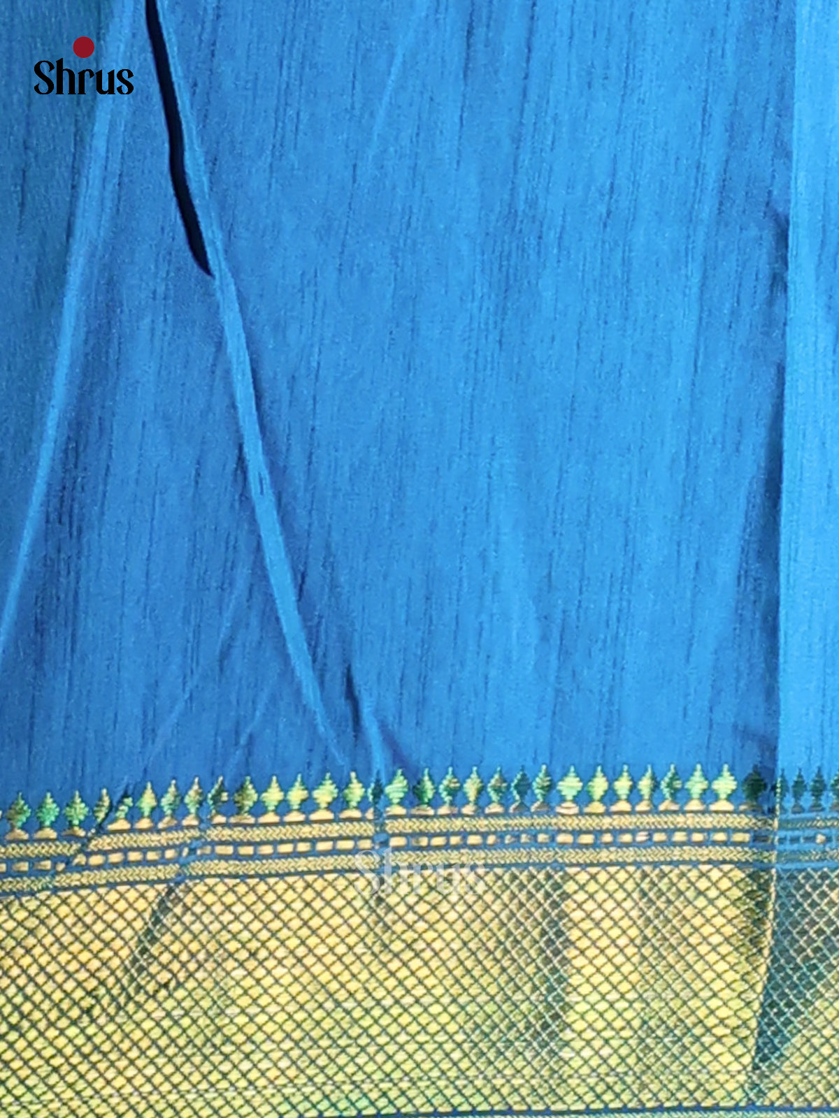 Green & blue - Semi Patola Saree-1